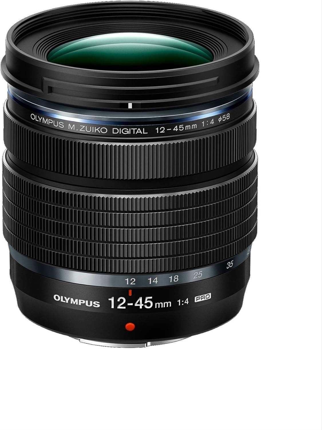 Olympus M.Zuiko DIGITAL ED 12-45mm F4.0 PRO lens, standard zoom, suitable for all MFT cameras (OM SYSTEM OM-D and PEN models, Panasonic G-series), black