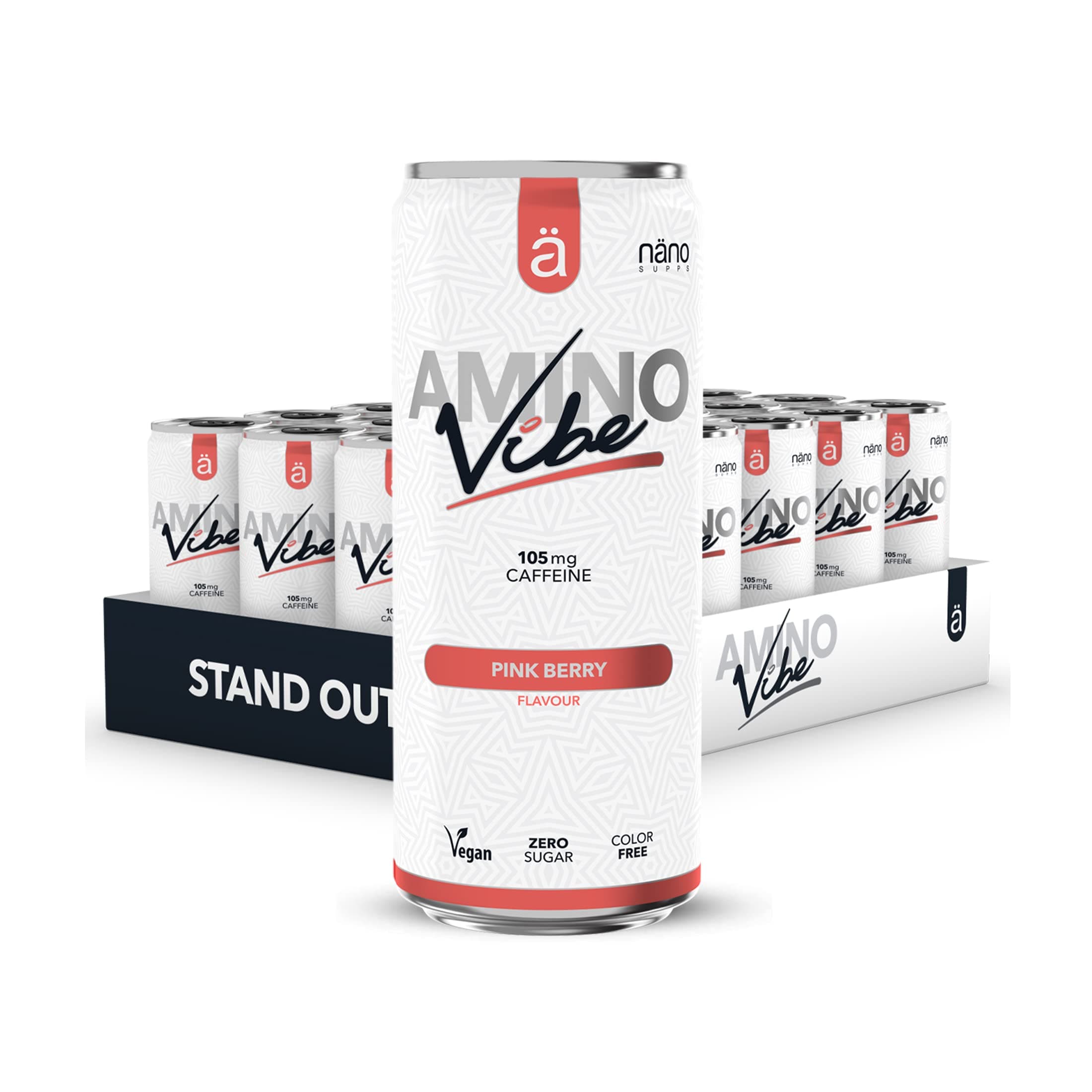 Nano Supps Amino Vibe, Pink Berry, 24 x 330 ml