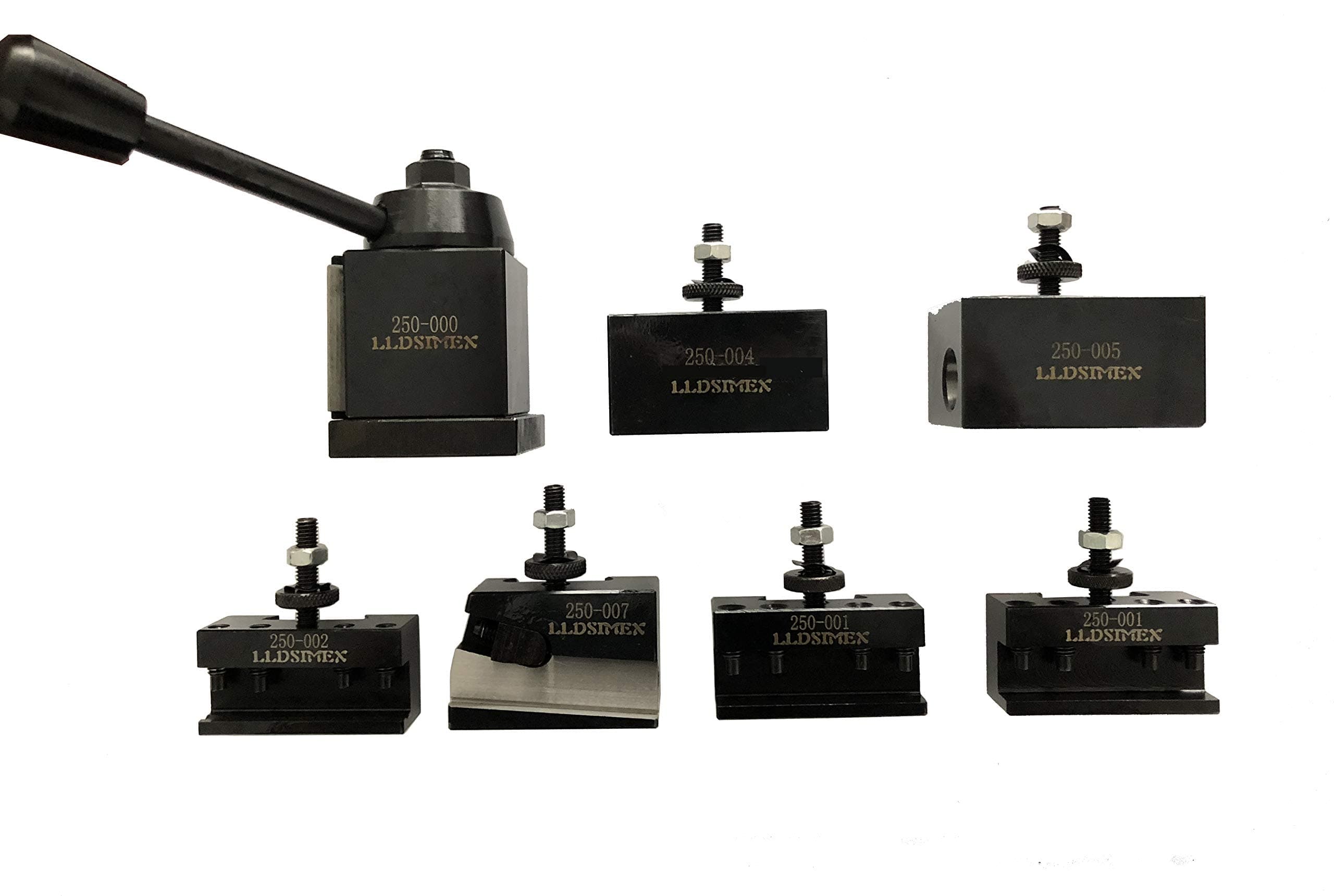 7PCs Set 0XA Wedge Type Quick Change Tool Post Set For Mini Lathe up to 9" OXA TOOL POST