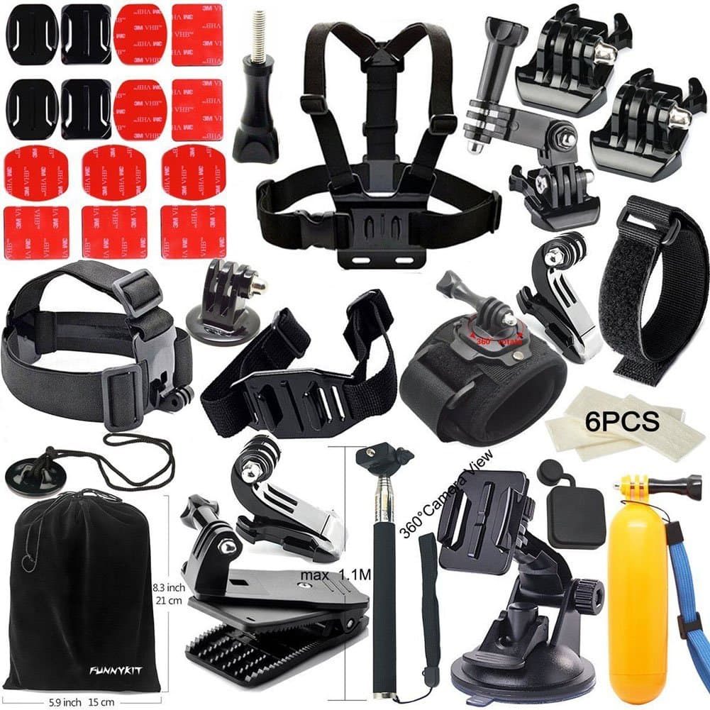 Funnykit 40-in-1 Accessory Kit for GoPro Hero Cameras