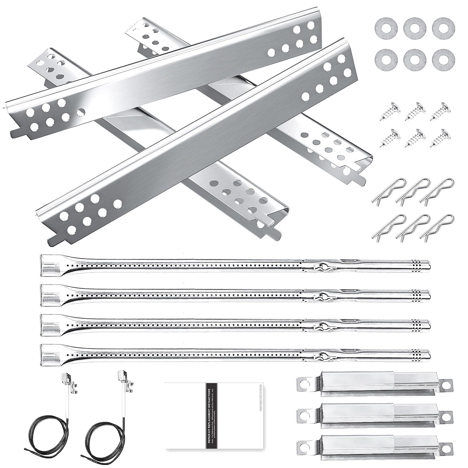 Hisencn Grill Replacement Parts for Charbroil Advantage 4 Burner 463344015 463432215 463343015 463240015 Gas Grills, 463240115, 463436815, Charbroil Advantage 4 Burner Parts, 15 1/8" x 2" Heat Plate