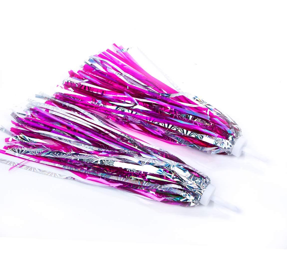 Sharlity Kids Colourful Laser Bicycle Streamers Tassel Ribbons for Boys Girls