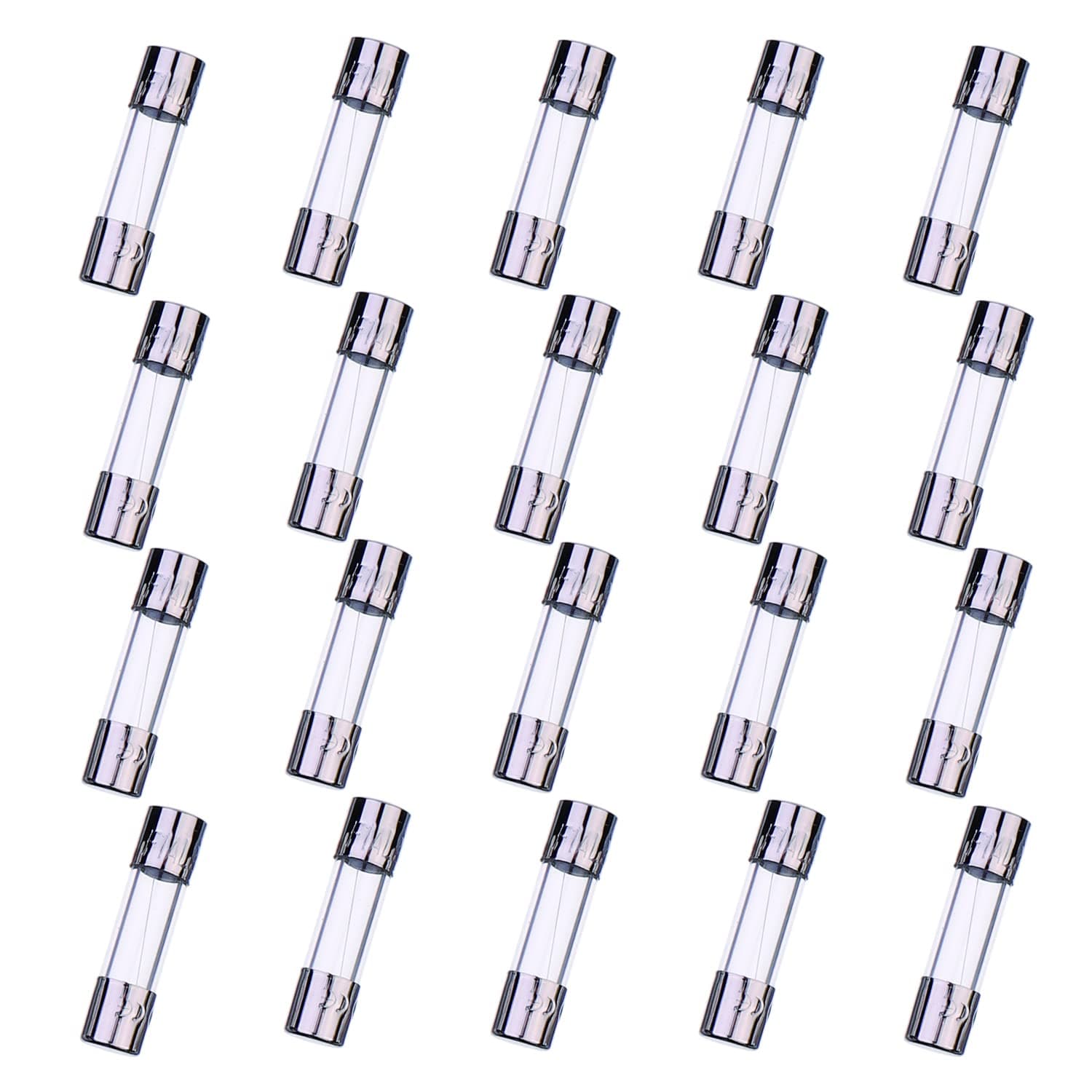 F1AL250V 20 Pcs 5x20mm Fast-Blow Glass Fuse 1A 250V 0.2x0.78 inch time delay Fuse(Pack of 20 Pcs)
