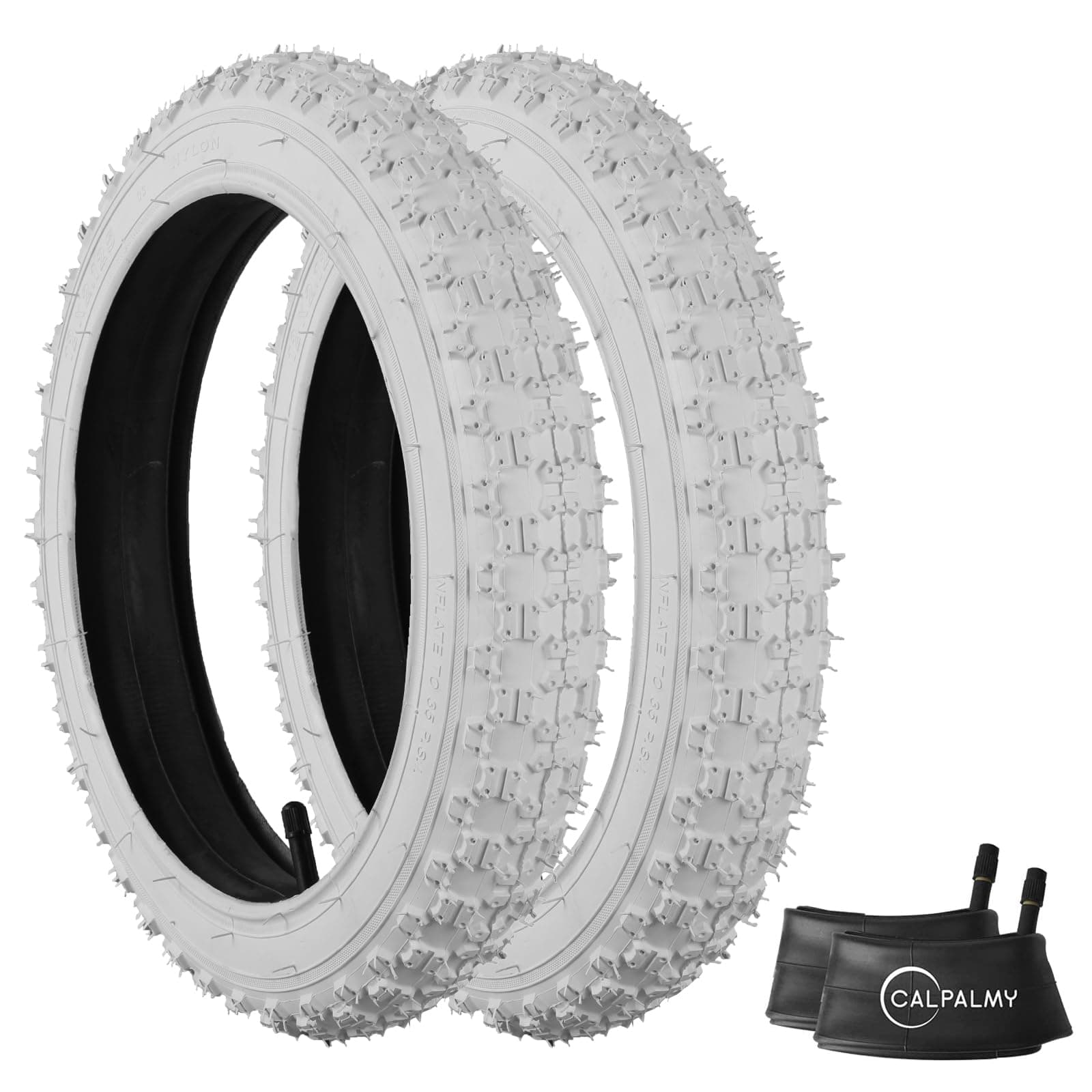 CALPALMY (2 Sets) 12“ Kids Bike Replacement Tires and Inner Tubes - Fits Most Kids Bikes Like RoyalBaby, Joystar, and Dynacraft - Made from BPA/Latex Free Premium-Quality Butyl Rubber