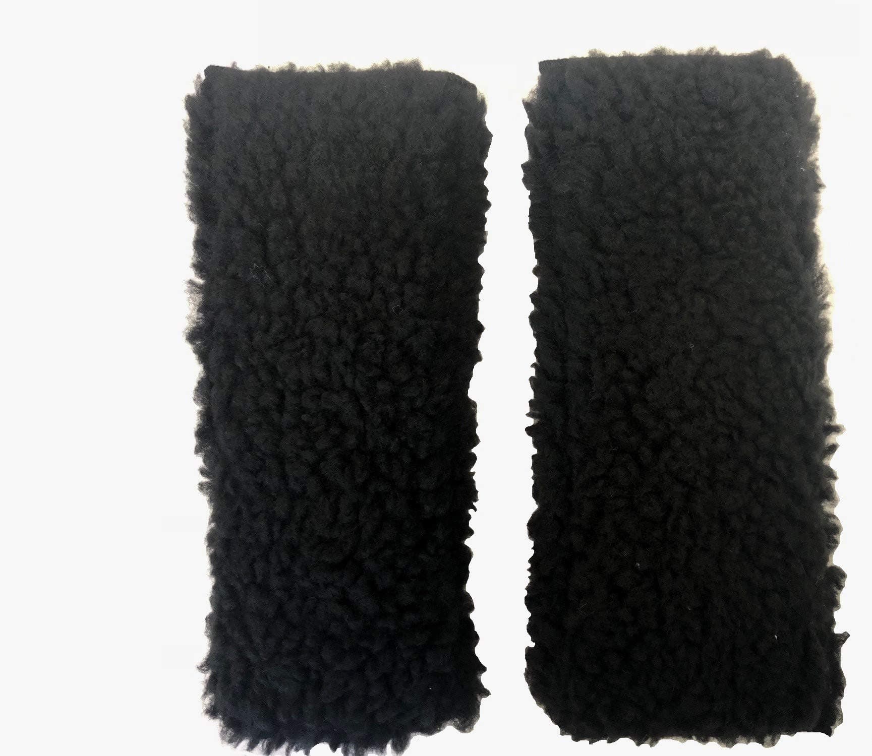 Allman Premium Fleece Wheelchair Arm Cushions 14" (Pair) (Black)