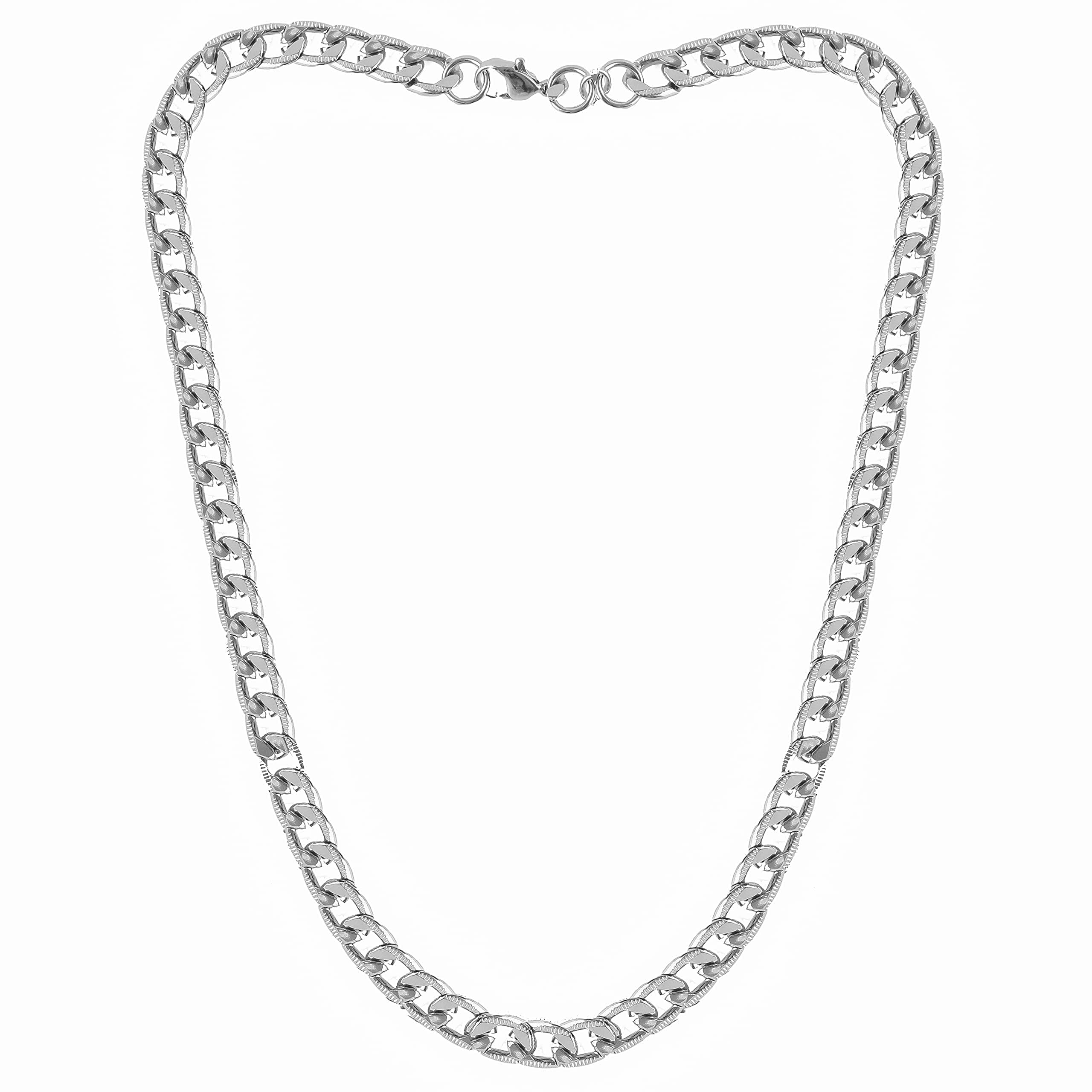 Brado JewellerySilver Plated Stainless Steel Chain For Boys and Man