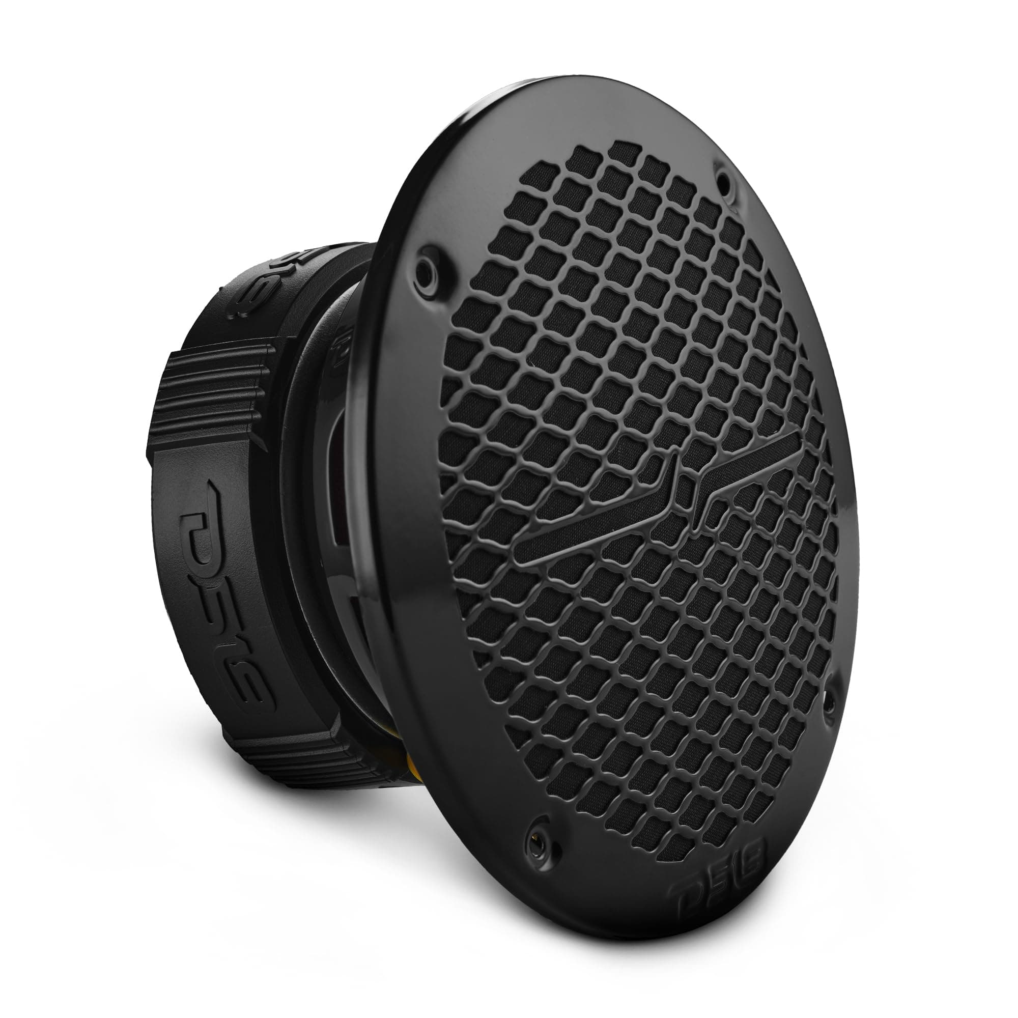 DS18 PRO-ZT6 Speaker - 6.5", 2-Way Pro Audio Midrange with Built-in Bullet Tweeter, 450W Max, 225W RMS, 4 Ohm, Red Metal Mesh Grill Included - Audio Door Speakers (1 Speaker)