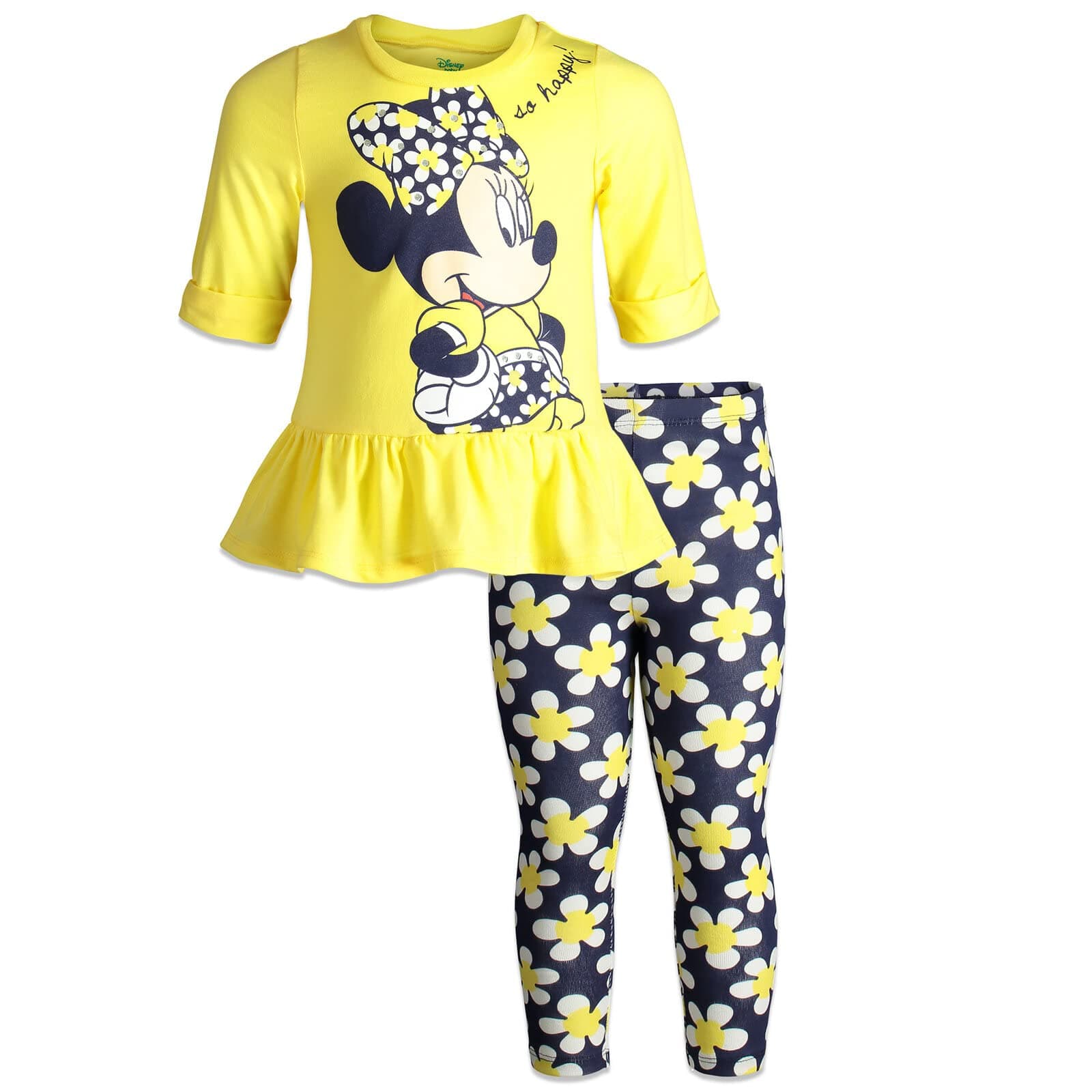 Disney Minnie Mouse T-Shirt and Leggings Outfit Set Infant to Big Kid Sizes (12 Months - 14-16)