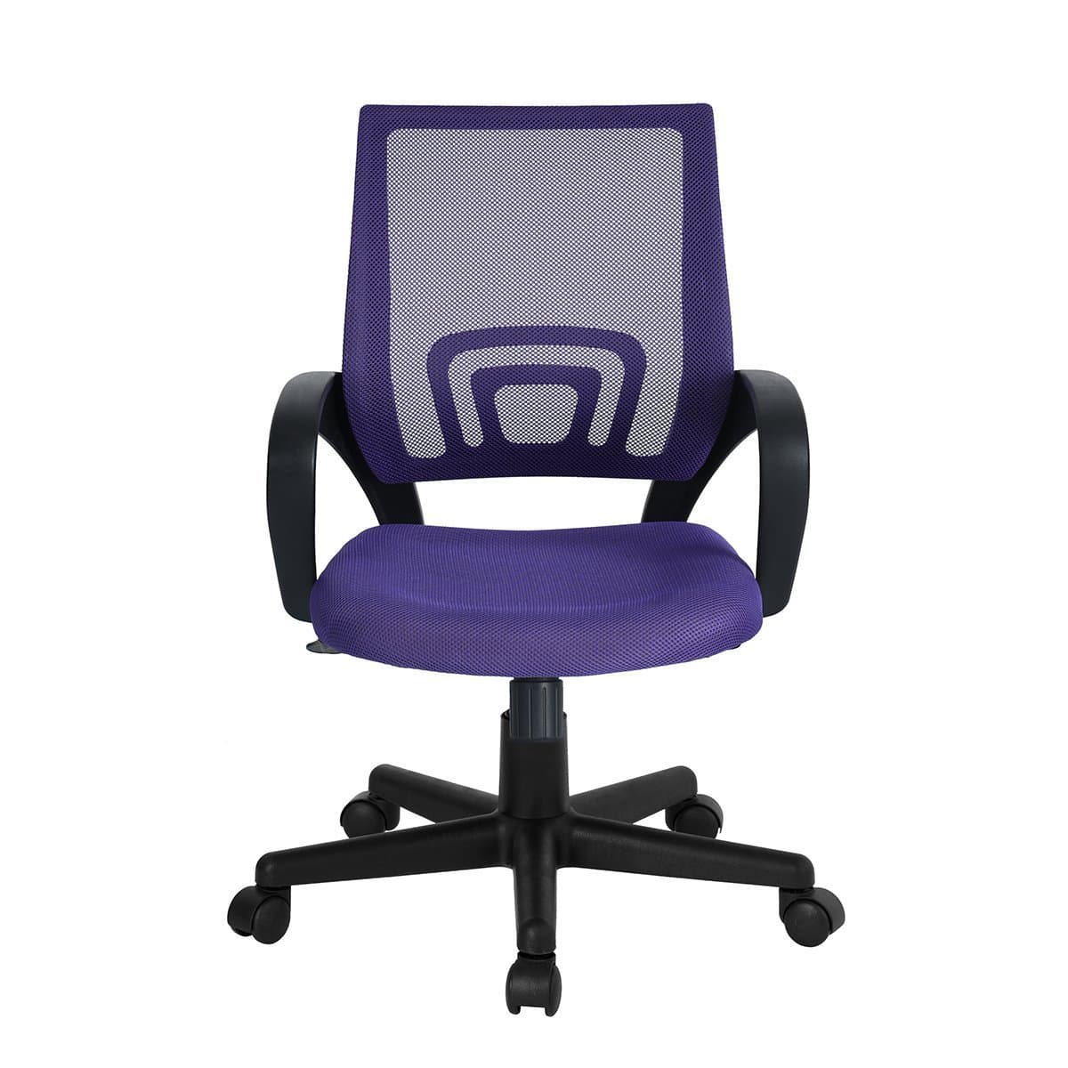 WOHOMO Purple Desk Chair With Arms Adjustbale Office Home Computer Desk Chair Purple Executive Swivel Desk Task Chair