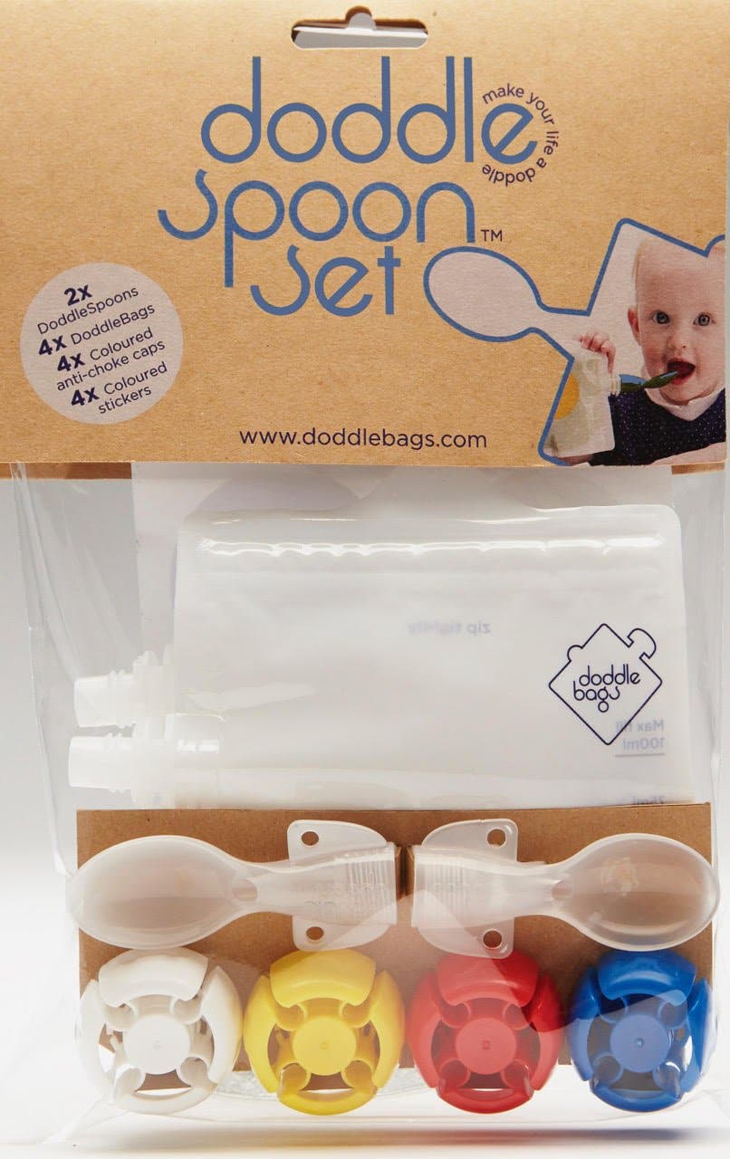 DoddleSpoon Set- Clear Screw on Spoons & Pouches