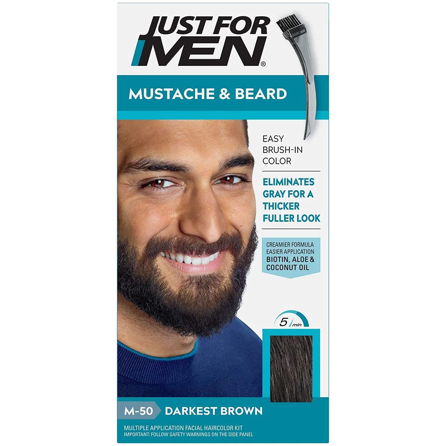 Just for Men Mustache & Mustache #M-50 Dark Brown Gel (Pack of 2)