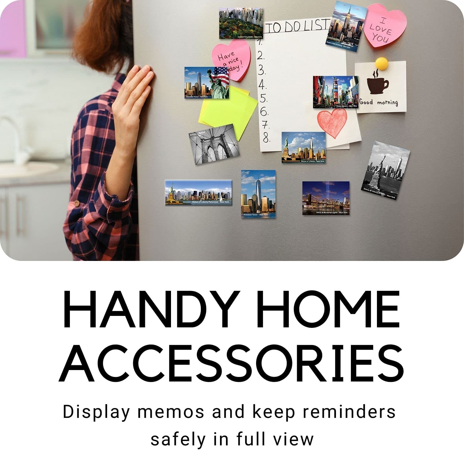 Aerial View Manhattan - New York City Landmarks Photo Souvenir Refrigerator Magnet NYC Fridge Metal Magnet - New York Landmarks Cool Collectible Keepsake Gift