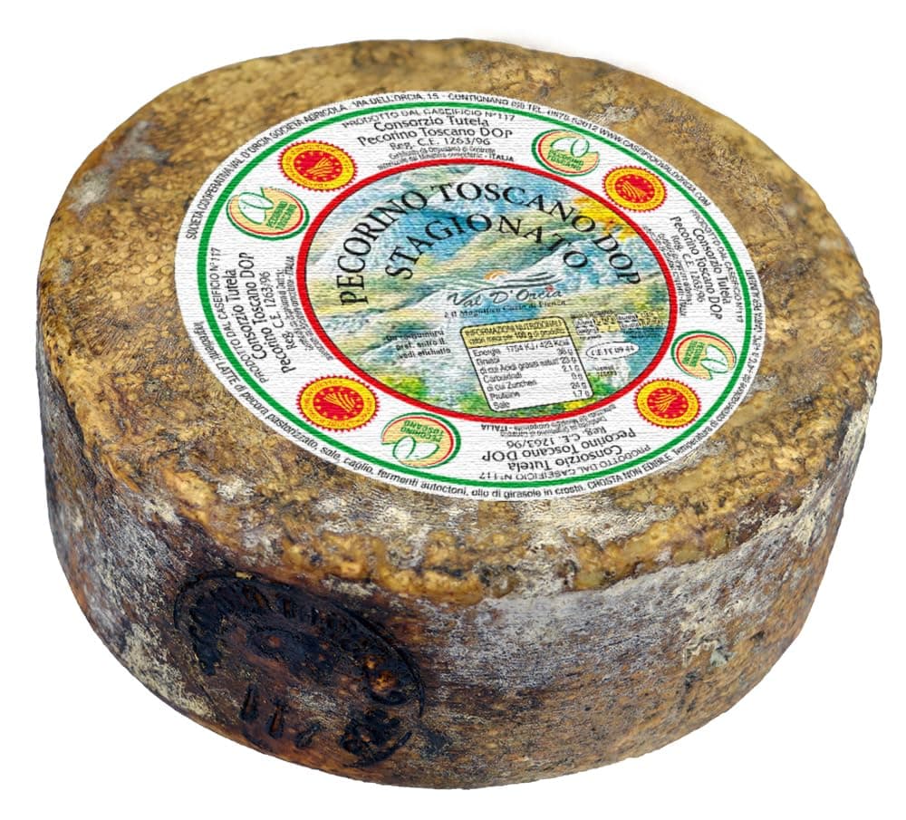 Pecorino Toscano PDO - Aged Sheep Cheese - Whole wheel 4 lbs/Kg. 1,6