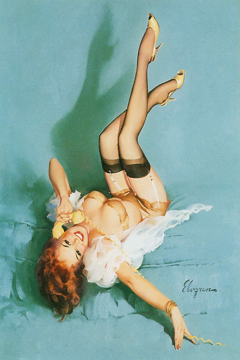 American Gift Services The Right Number Artist Gil Elvgren Vintage Classic Pin Up Girl Poster Print - 24x36