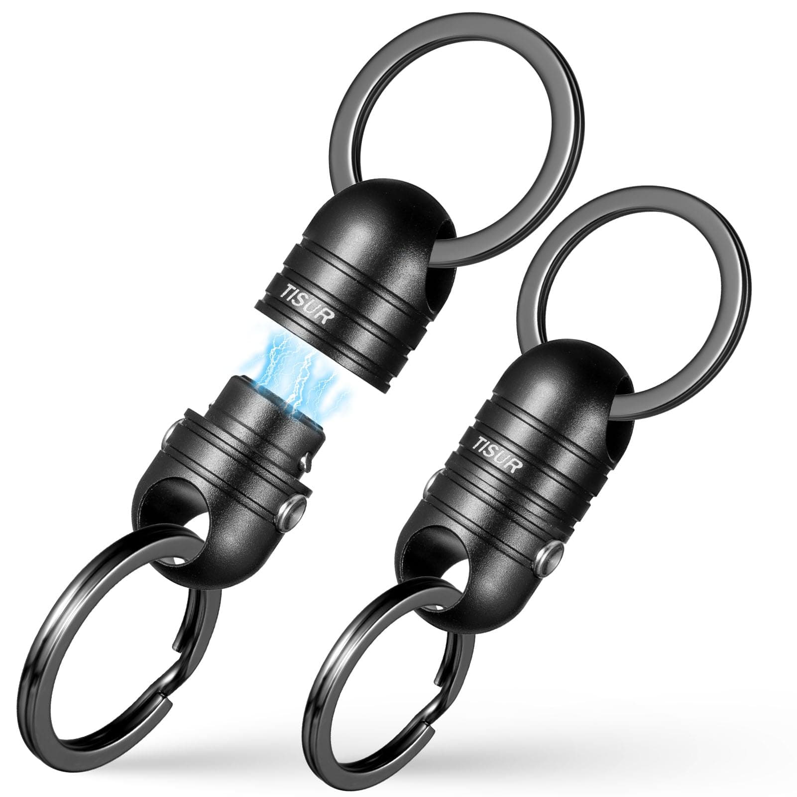 Quick Release Keychain,Aluminum Magnetic Key Holder Connector,Detachable Key Chains for Car Keys,Dual Security System