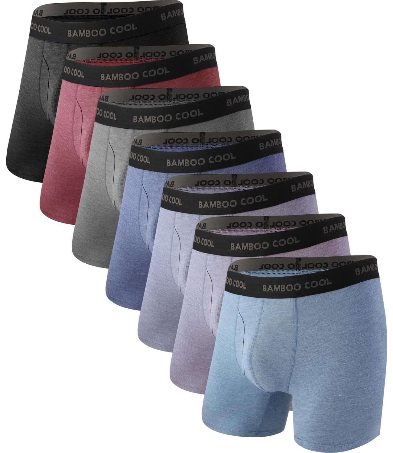 Men's Ultra Breathable Underwear,No Riding Up Boxer Briefs with ComfortFlexible Waistband,Multipack