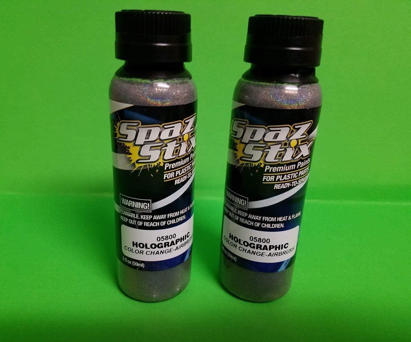 Spaz Stix 2 PACK SZX05800 x2 05800 COLOR CHANGING HOLOGRAPHIC PAINT for R/C Lexan Body INCLUDES CHICAGOLAND RC COUPON