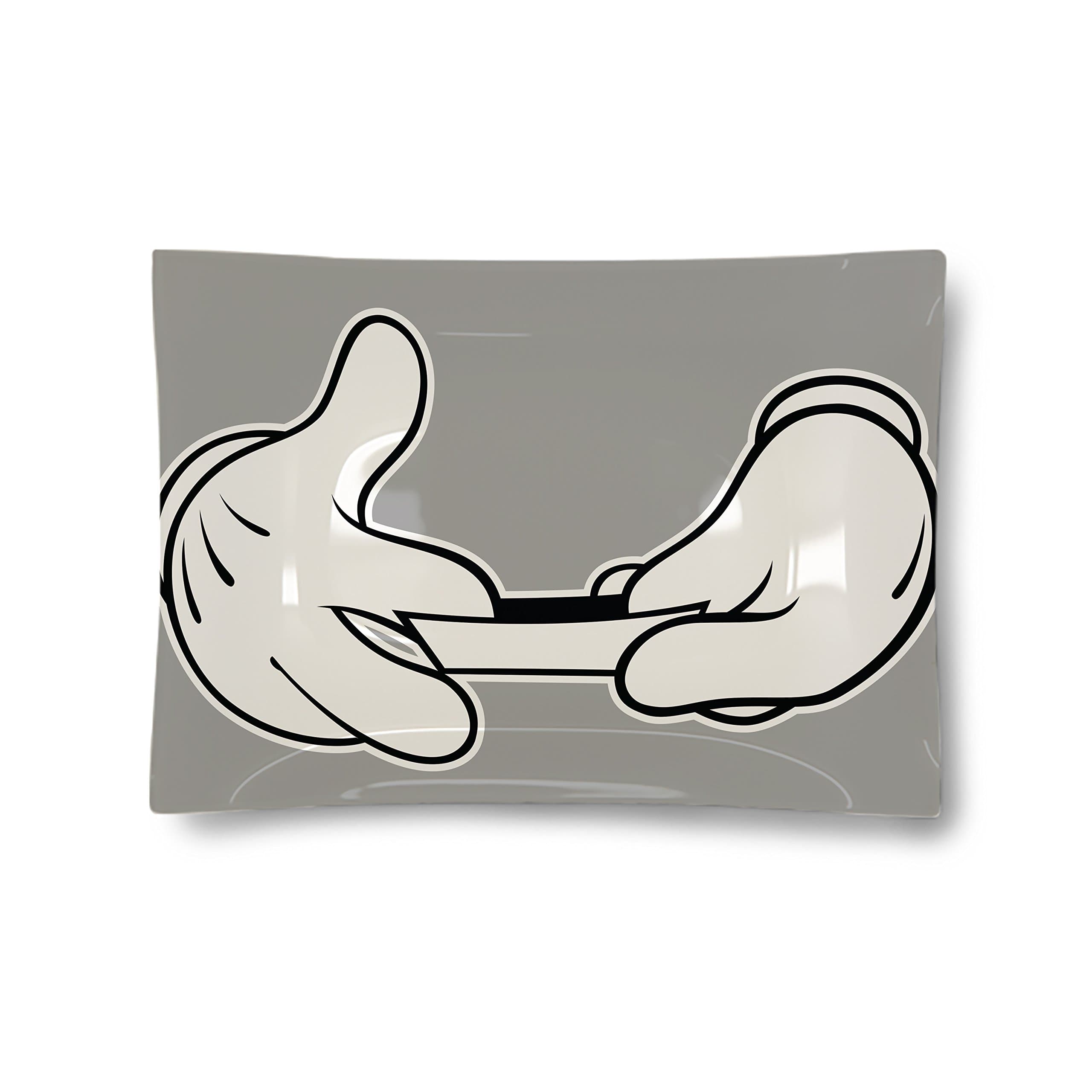 Gloved Hands - Tray Glass Rolling Tray by Tray Manifeek