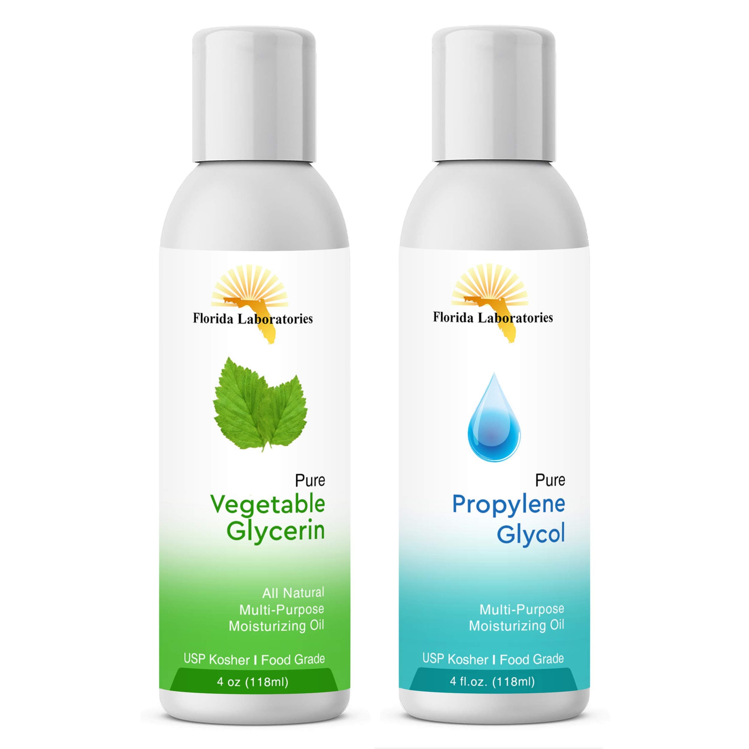 Vegetable Glycerine and Propylene Glycol USP Kosher (4 oz) -2 Piece