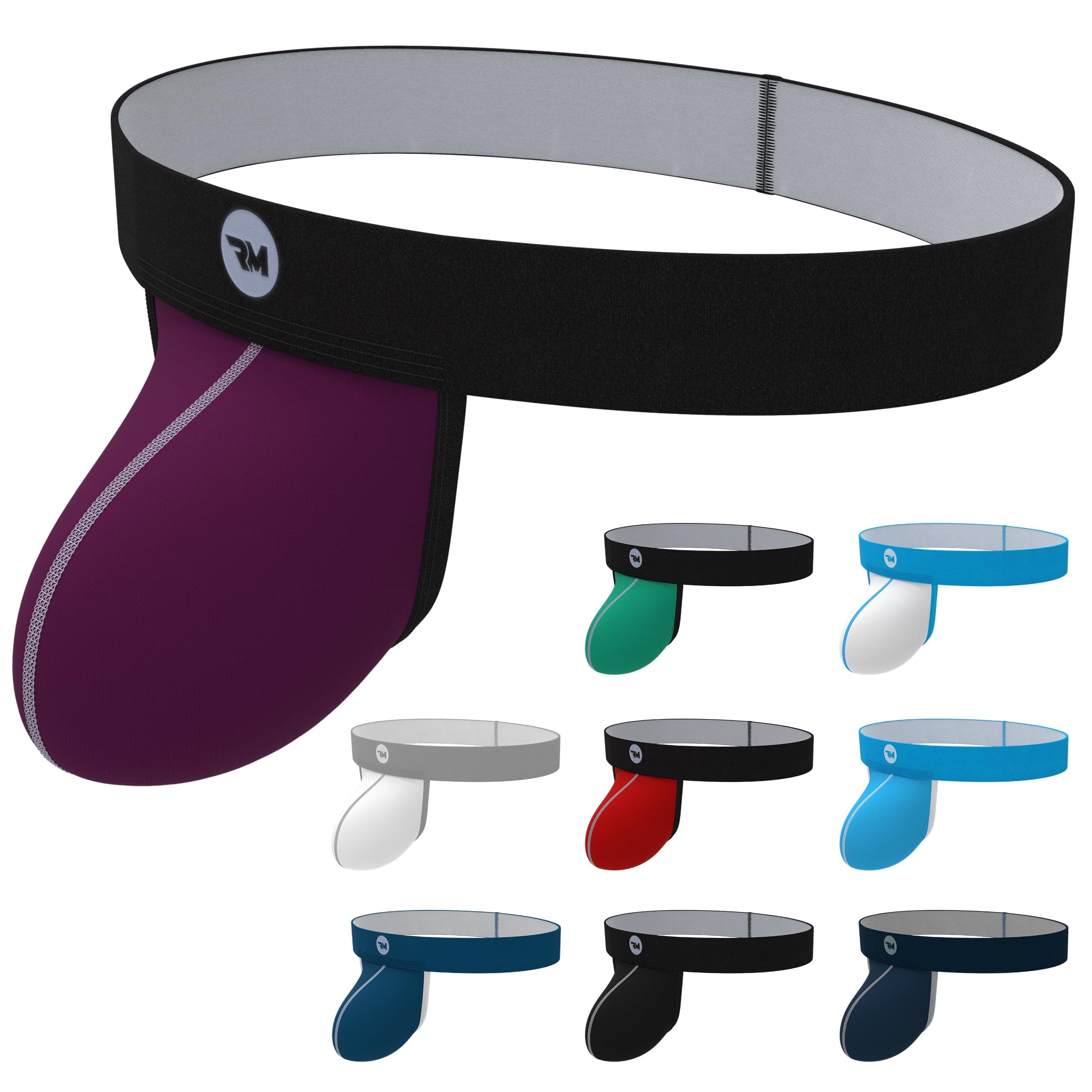 Real Men Boxer Briefs Nylon Pouch D 4 PK (White Black Grey Cyan) Traditional Men's