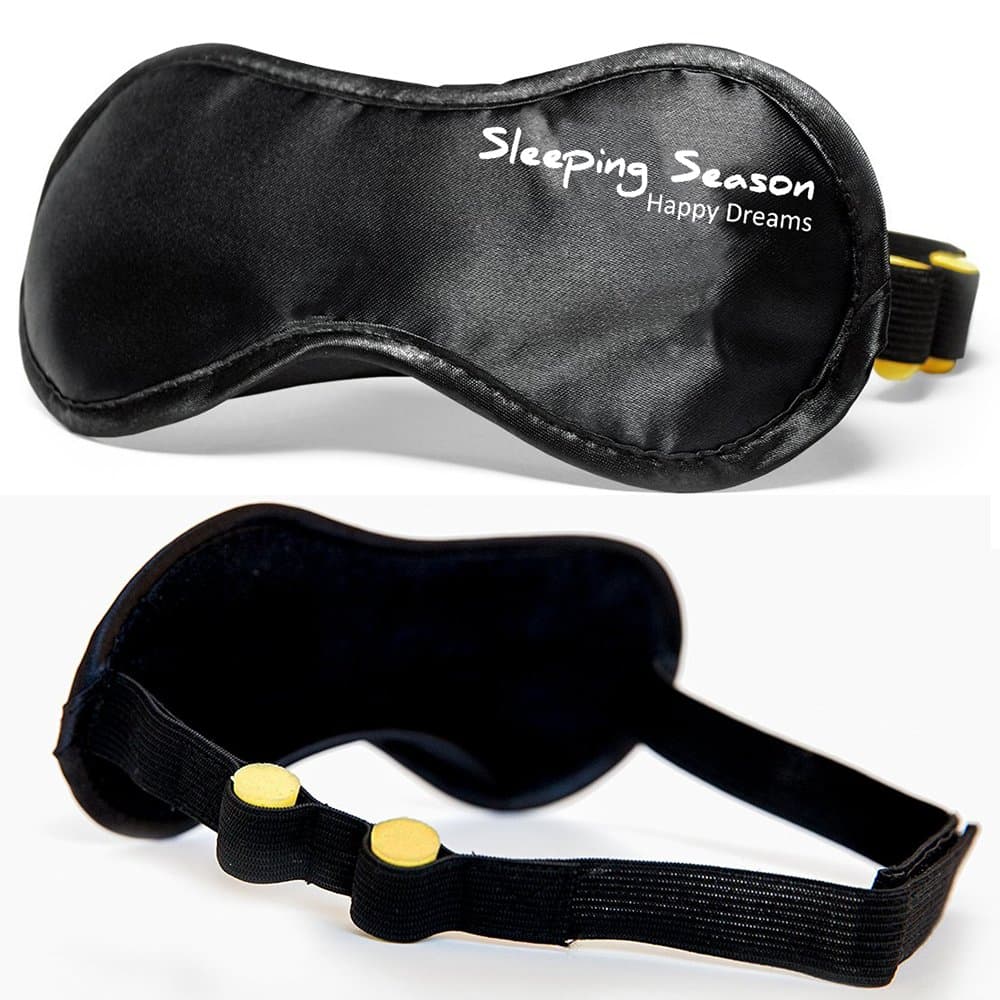 Sleep Mask with Ear Plugs, Soft, Washable, Adjustable