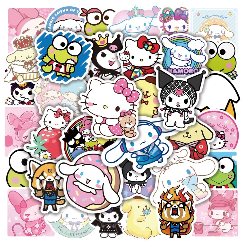 Daina 100PCS Cute Stickers, Kawaii Japanese Stickers, Vinyl Waterproof Stickers for Kids Teens Girls Adults Phone Water Bottles Skateboard Guitar
