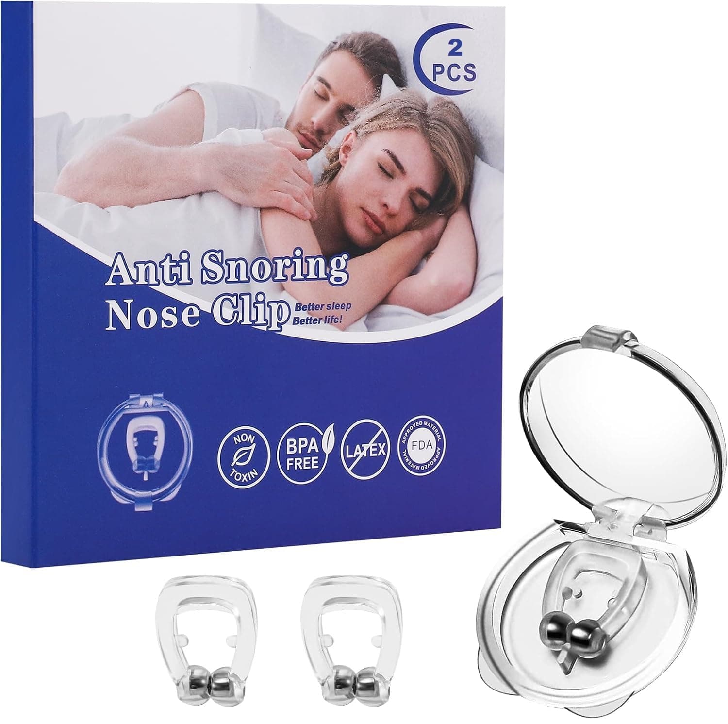 PRIMAVAID noring Stopper for Men Instant Relief From Snoring Nose Strips for Breathing Anti Snoring Nose Clip Snore Stopper for Women Magnetic Nose Strips for Breathing (MAGNETIC-SMALL)