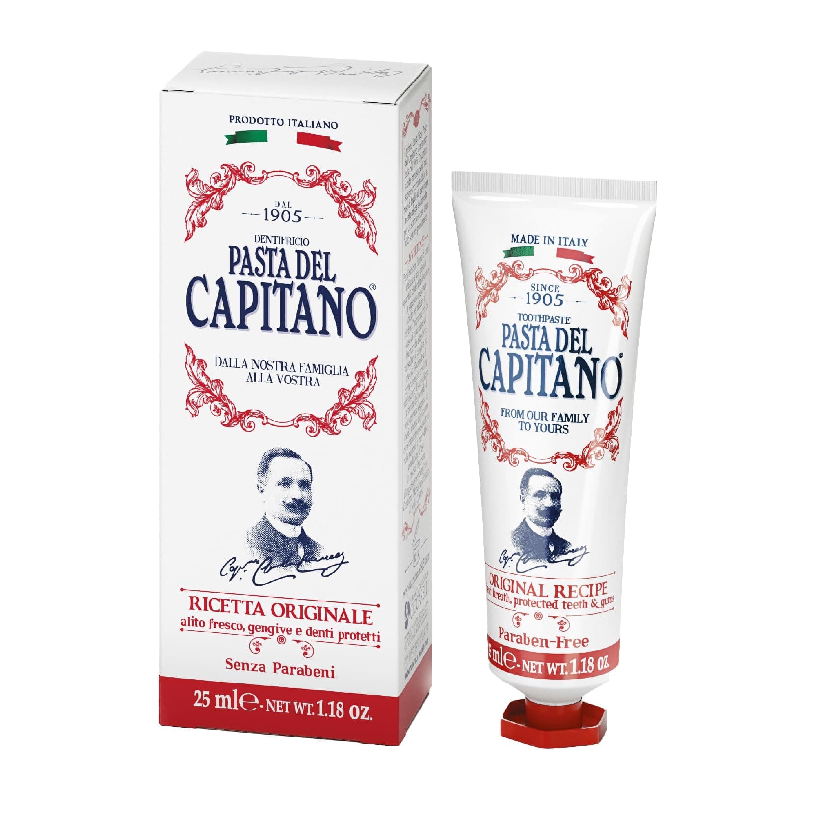 Pasta del Capitano 1905 Original Recipe Toothpaste, 25 ml