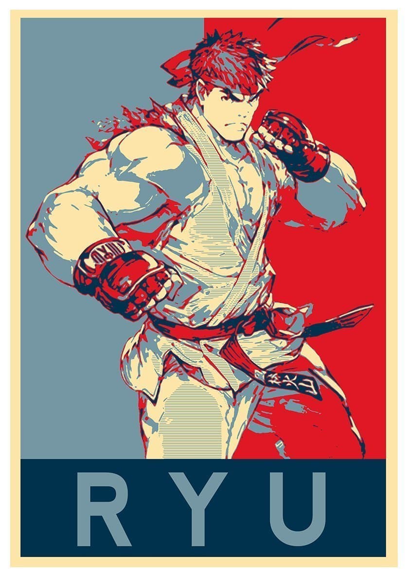 Instabuy Posters Street Fighter Propaganda Ryu - A3 (42x30 cm)