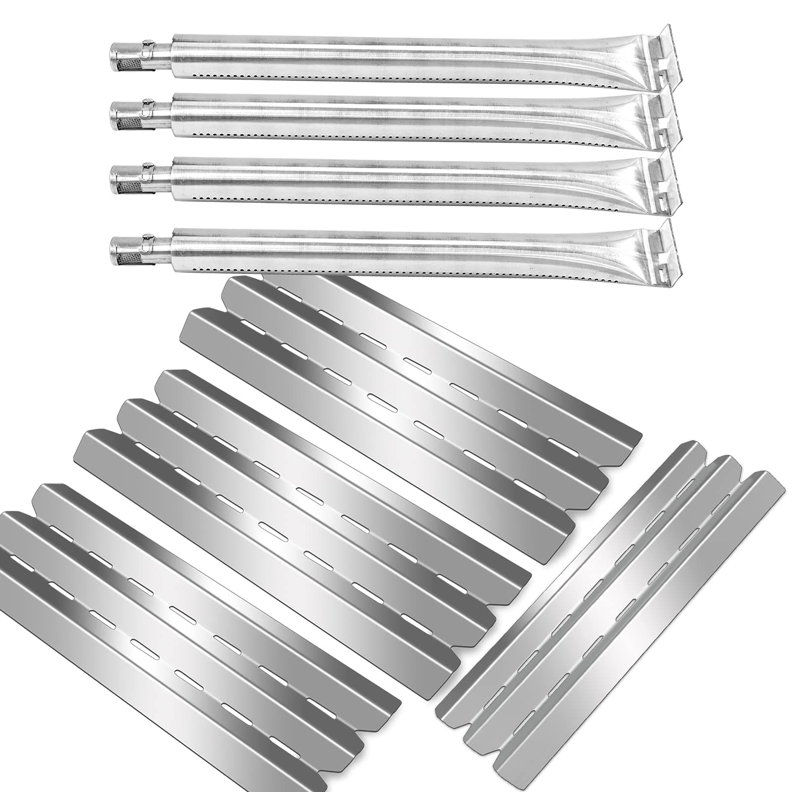 ZemibiGrill Replacement Part for Broil King 9215-54 9221-54 9221-64 9221-67 9235-24 Baron 320 Baron 420 Baron 440 Baron 490 Baron 540 Baron 590, Baron 340, Stainless Steel Heat Plate and Grill Burner