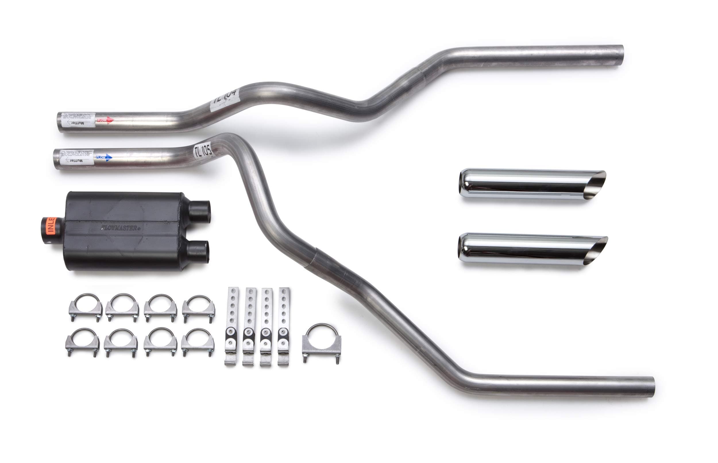 Flowmaster Original 40 Mandrel-Bent Dual Truck Exhaust Kit with Chrome Tips