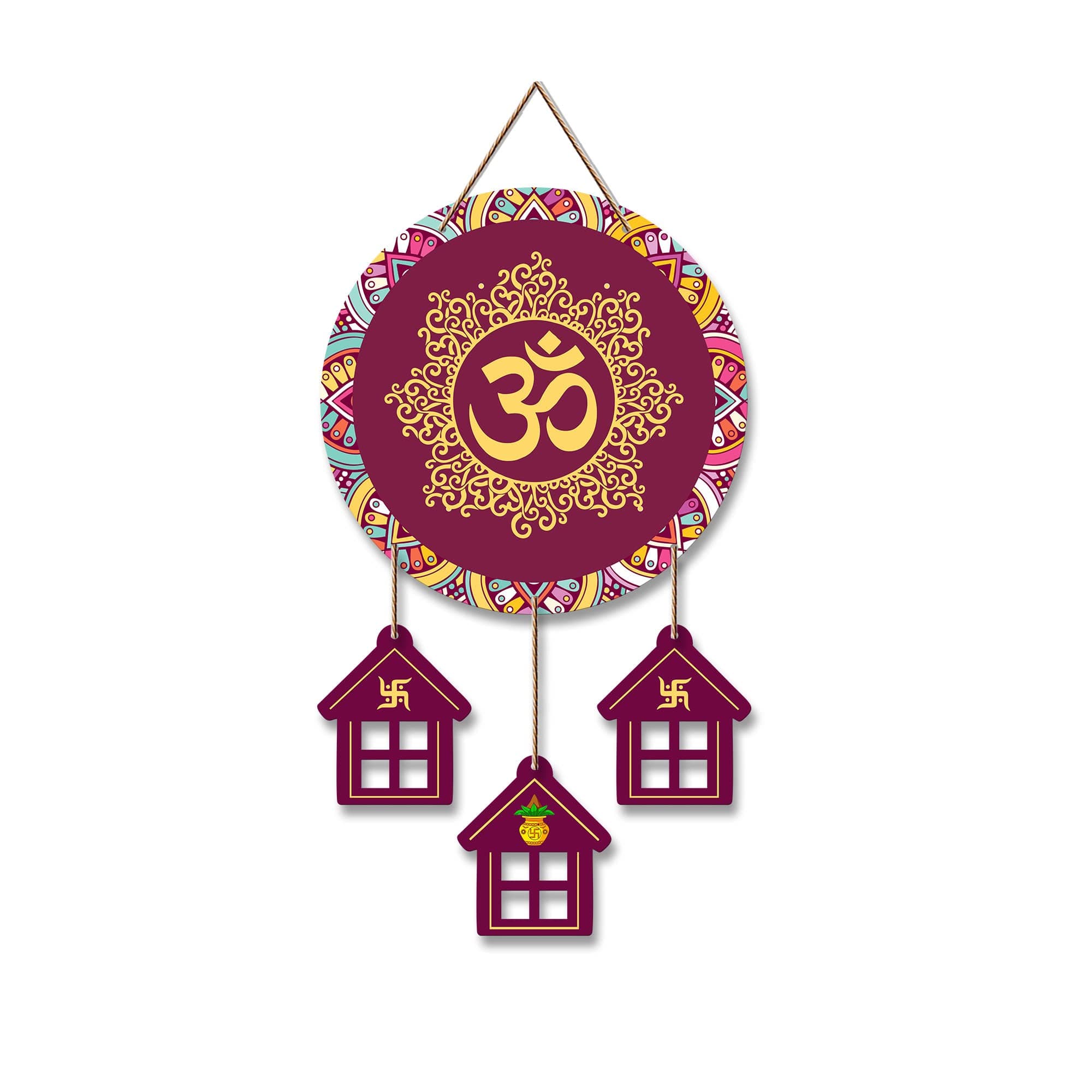 OM Mantra Wooden Wall Hanging Ornaments Decoration Items for Home | Gifts