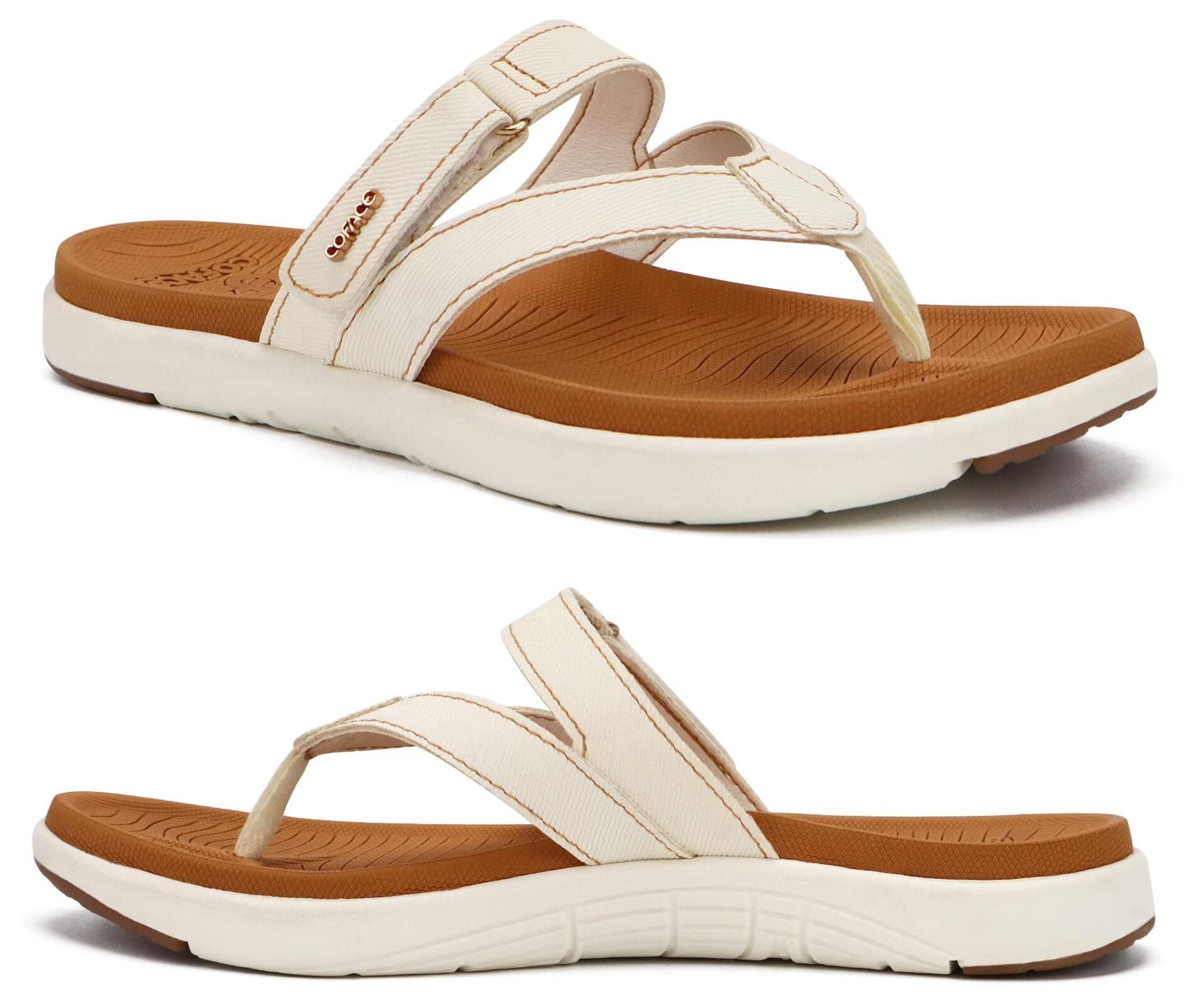 Womens Fashion Orthotic Flip Flops Ladies Slip On Lightweight Athletic Yoga Mat Cushion Thong Sandals With Comfortable Plantar Fasciitis Arch Support