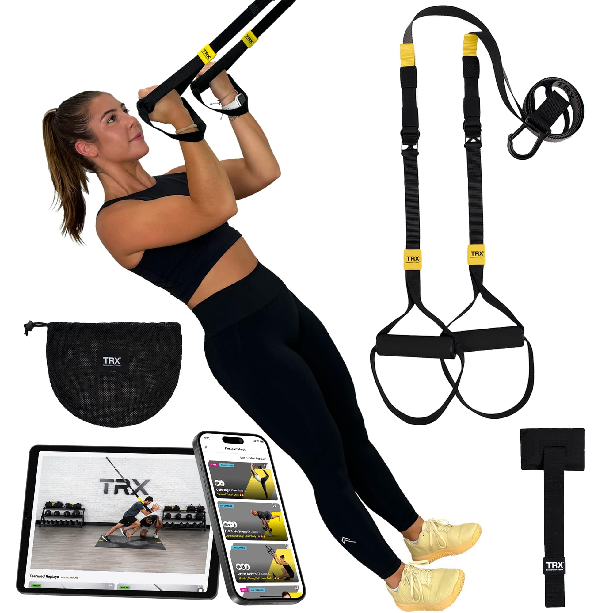 GO Suspension Trainer, At Home, Portable Gym Workout, For Strength Training, Full Body Exercise Equipment