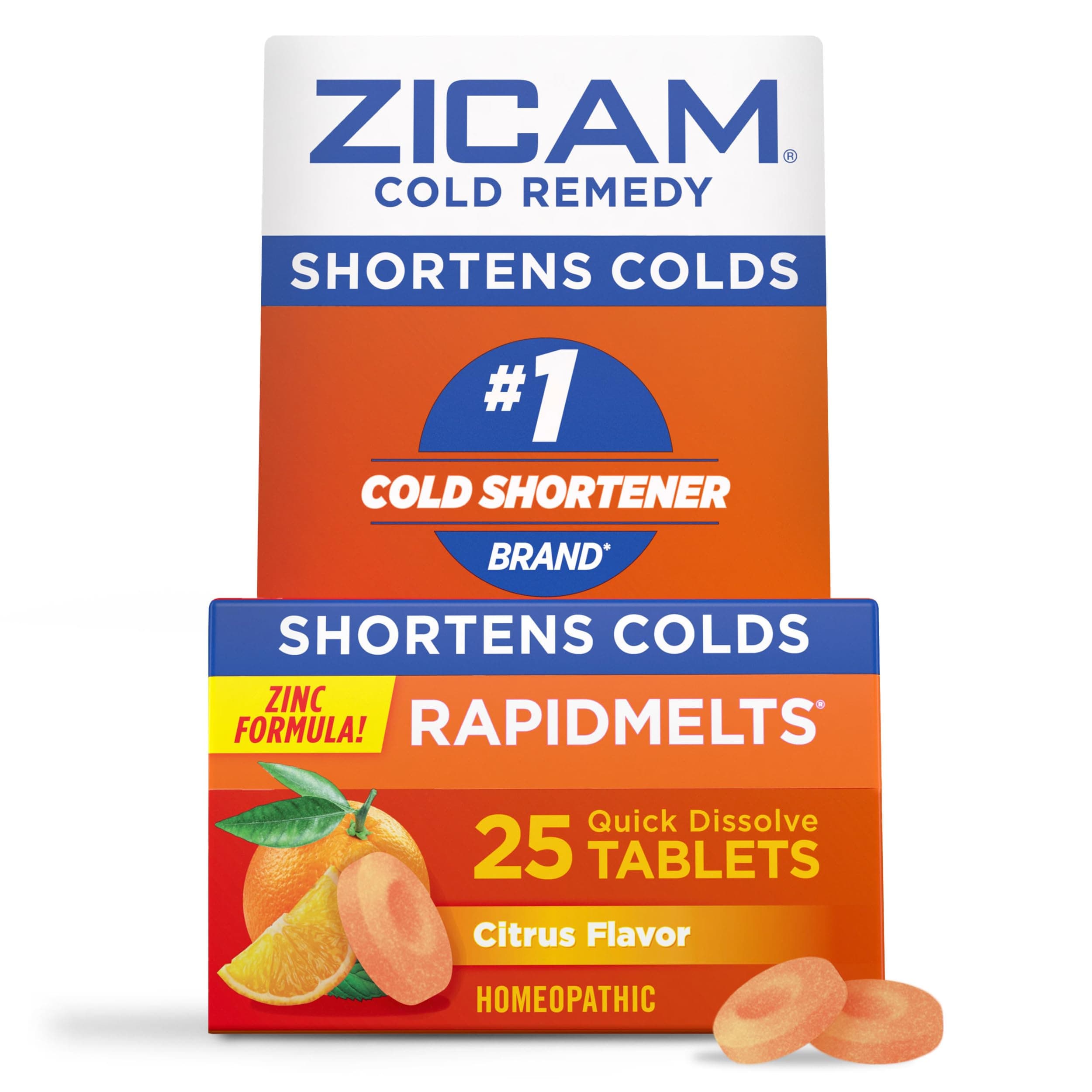 海外直送品Zicam Cold Remedy Rapidmelts With Vitamin C, Citrus 25 tabs by Zicam
