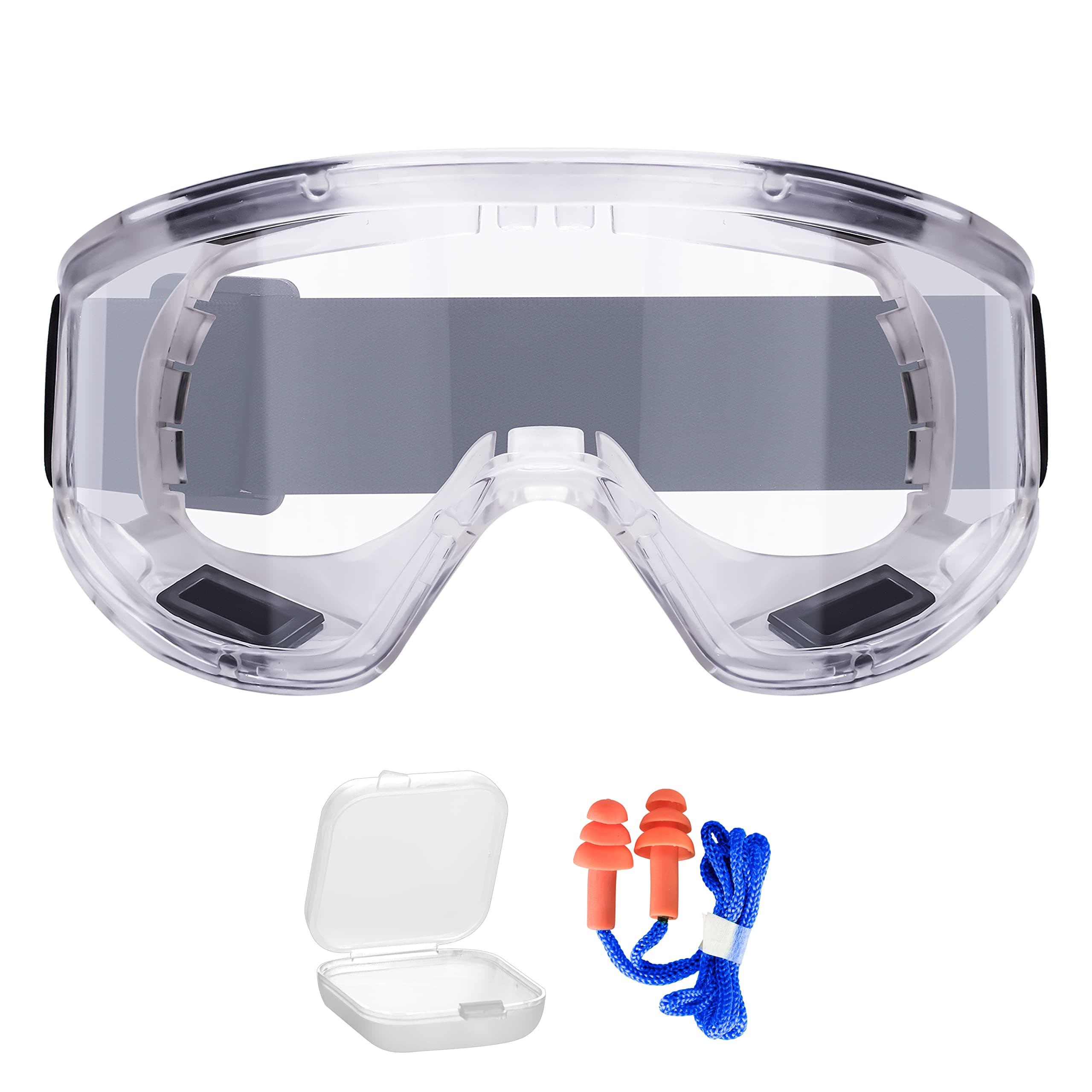 AirGearPro Vision-1000 Anti-Fog Safety Goggles | Anti-Scratch Clear Safety Glasses, Eye Protection Goggles Ideal for DIY work, Sanding, Dust, Woodworking, Construction, Chemistry.