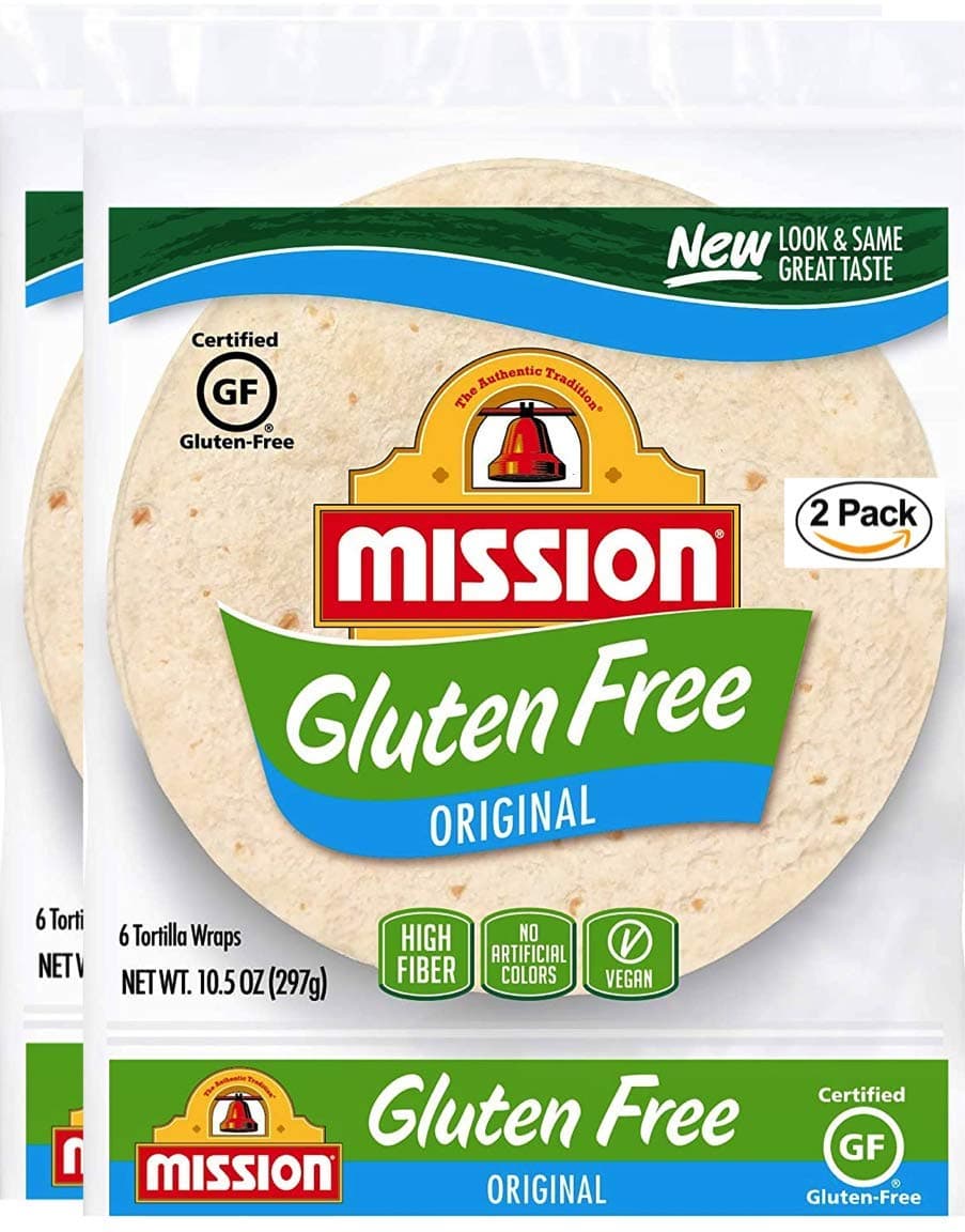 Mission Gluten Free Soft Taco Tortillas, Trans Fat Free, High Fiber, 6 Count - 2 Packs