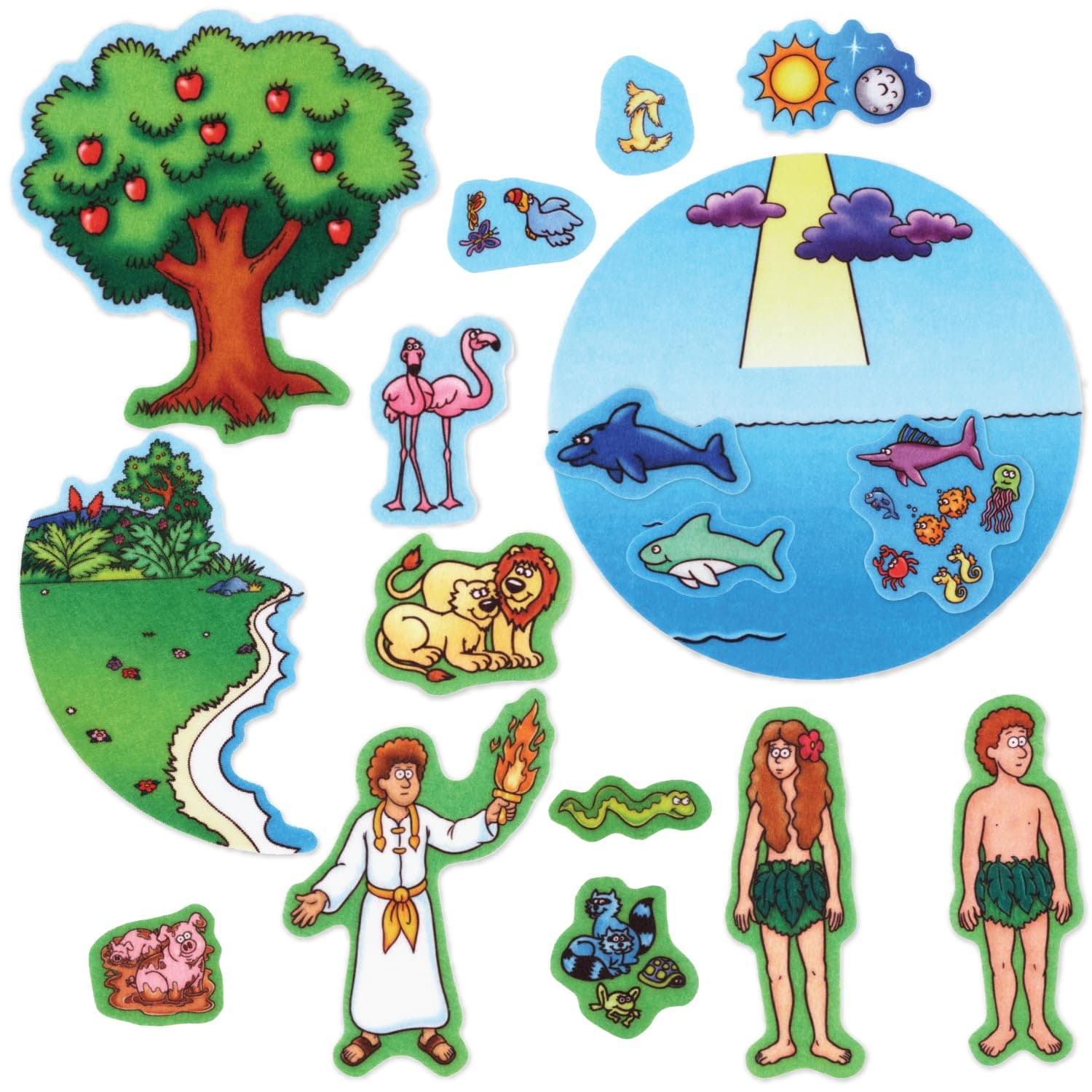 Little Folk Visuals Beginners Bible Creation Story Flannelboard Figures - Pre-Cu
