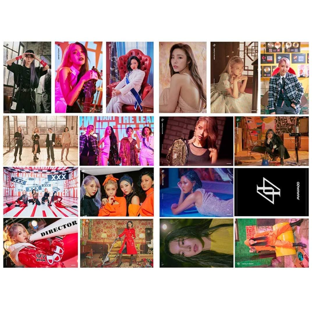 YueShi Advanced Kpop MAMAMOO Album Reality in BLACK Mini Lomo Photo Cards Set Fan Goods 18pcs(None A)