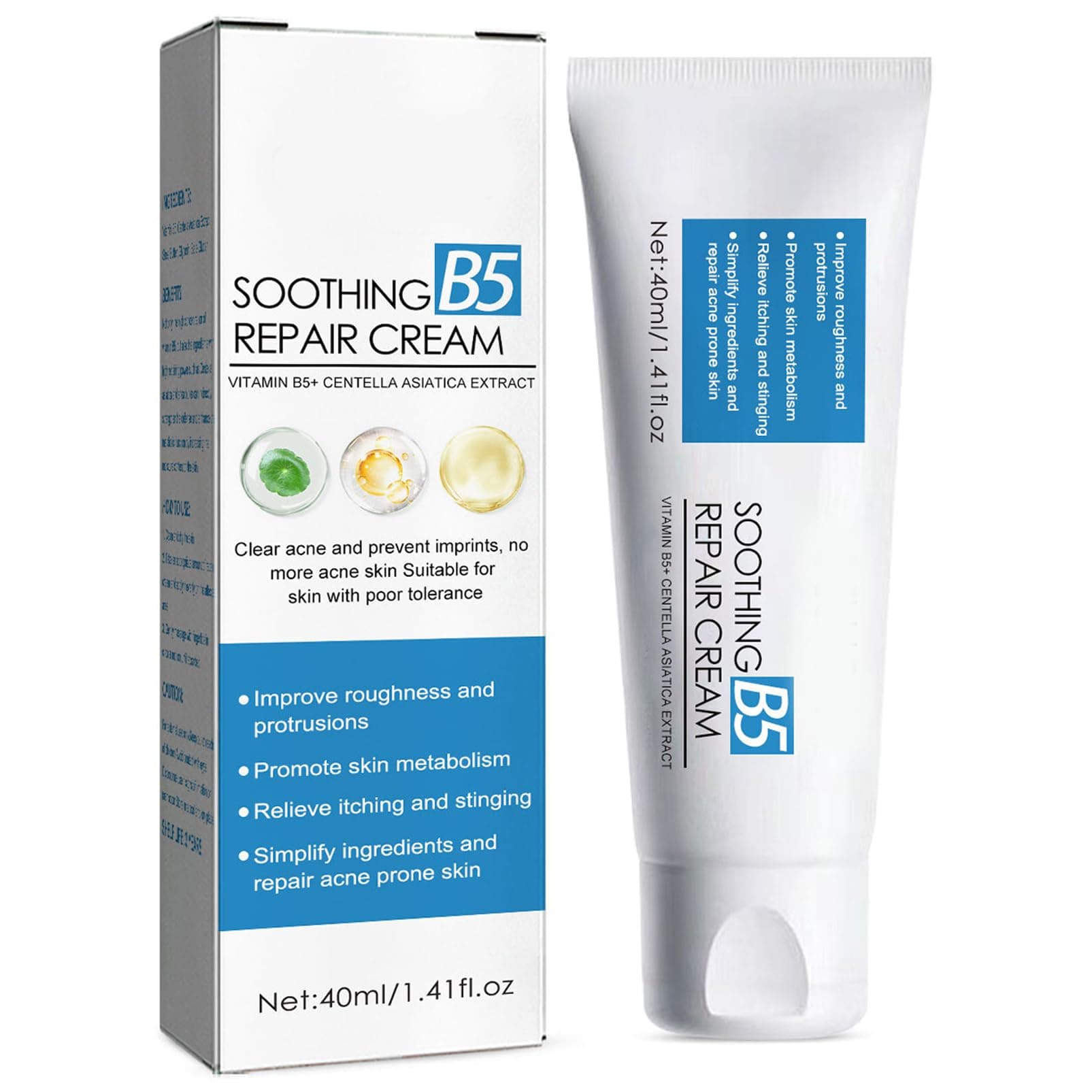 Repair Face Cream,Smoothing Day Cream,Anti Redness Moisturiser Cream,Firming Face Cream For Sensitive Skin,Face Moisturizer For Women & Men,Vitamin B5 Cream For Acne,Brightening & Repair Damage Skin
