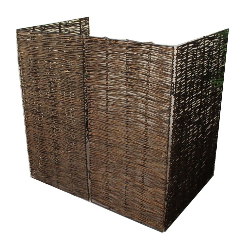 Selections Double Willow Wheelie Bin Screen 2 Bin Hideaway Garden Driveway Tidy