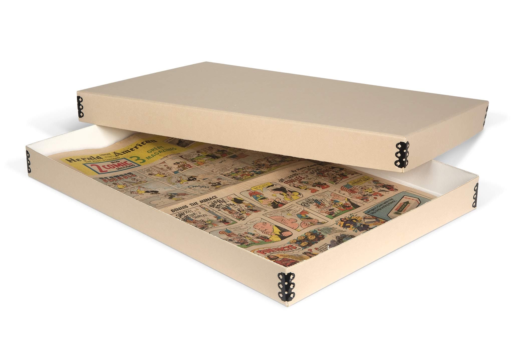 Gaylord Archival Tan Newspaper Preservation Box - 20 1/2W x 24 1/2L x 3" H