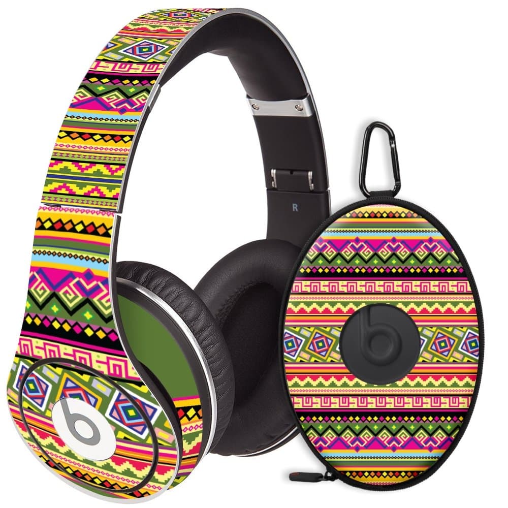 Happy Bright Tribal Decal Skin for Beats Studio Headphones & Carrying Case by Dr. Dre