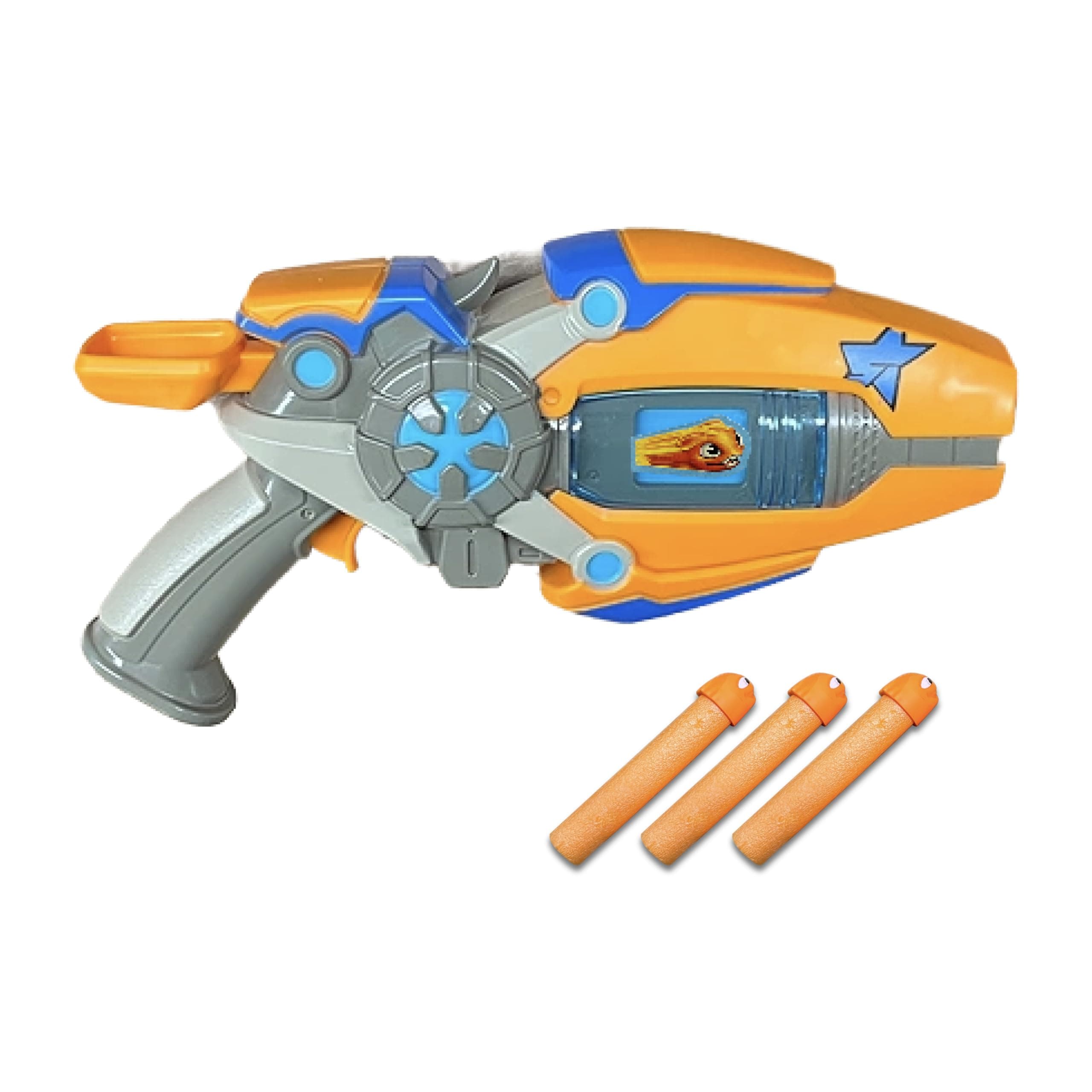 Eli's Blaster, Single Load Blaster, Foam Slugs Shoot Over 30 Feet, Pull-Back Mechanism, Includes 3 Slug Ammo, Toy for Kids & Teens