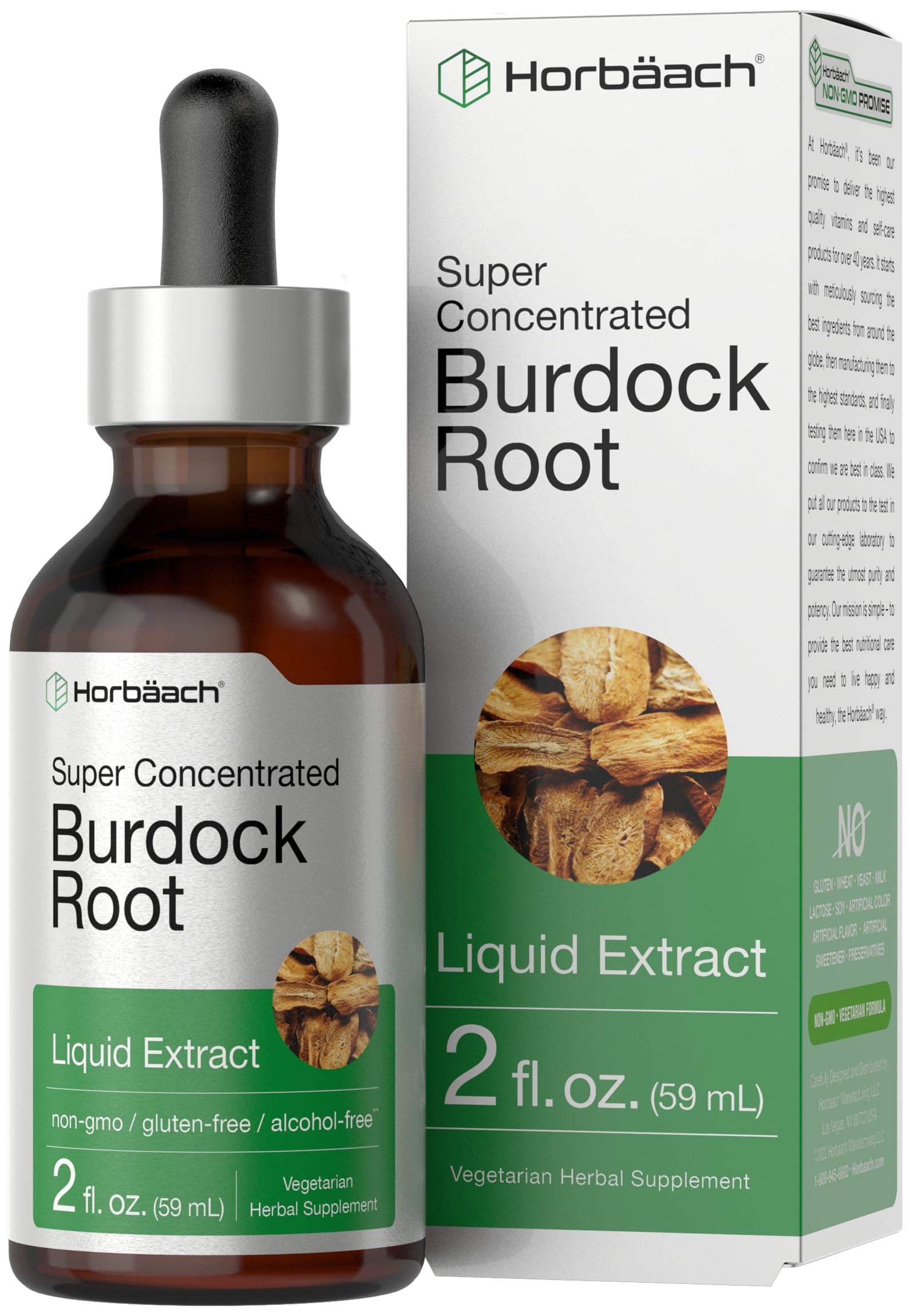 Burdock Root Tincture | 2 fl oz | Super Concentrated Herb Extract | Vegetarian, Non-GMO, Glutren Free, Alcohol Free