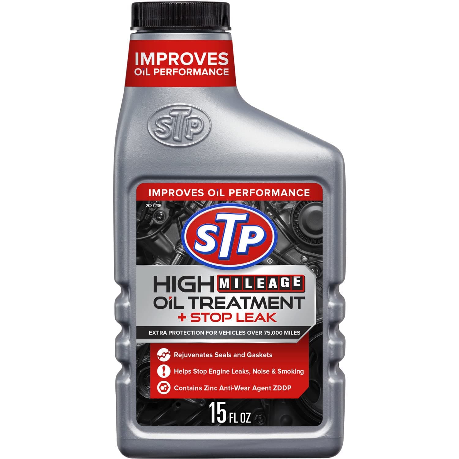 78595 High Mileage Oil Treatment plus Stop Leak - 15 floz