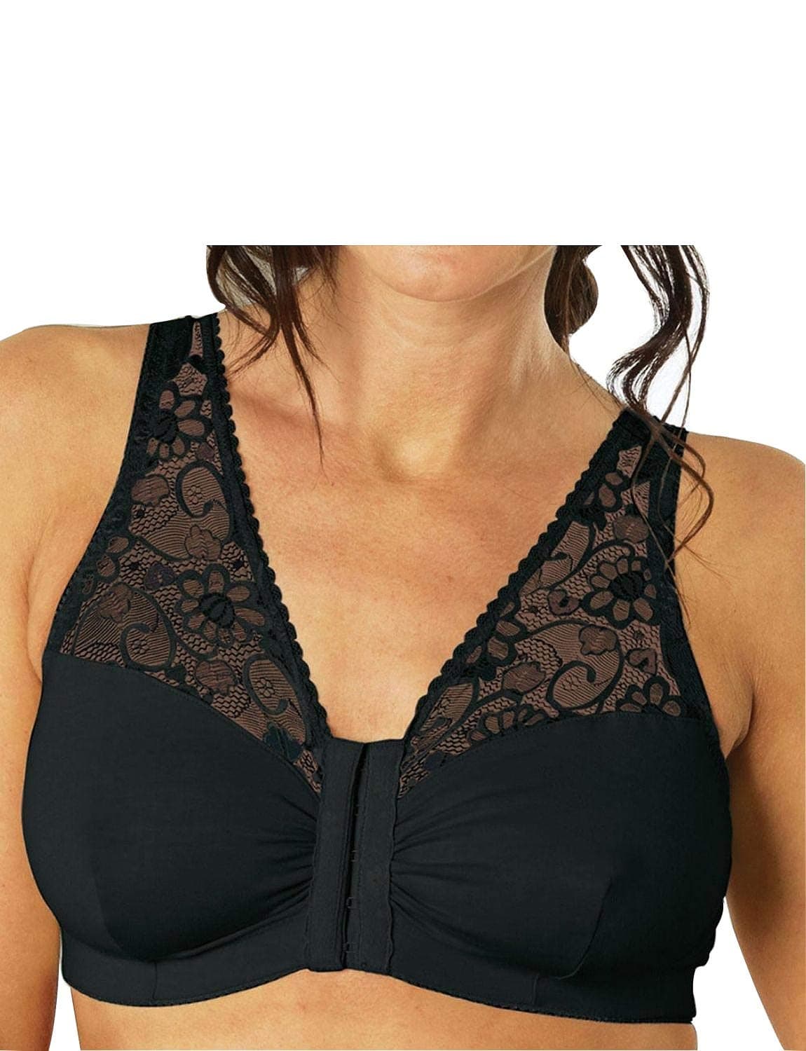 Eden House Ladies Womens Front Fastening Ella Magic Bra Black 14