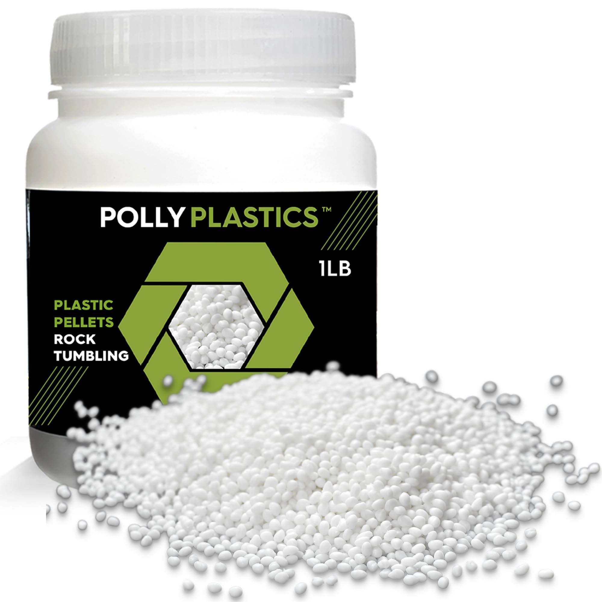 propylene Pellets Rock Tumbling Media. 1 Lb. Rock Tumbler Filler Beads in Heavy Duty Resealable Bag.