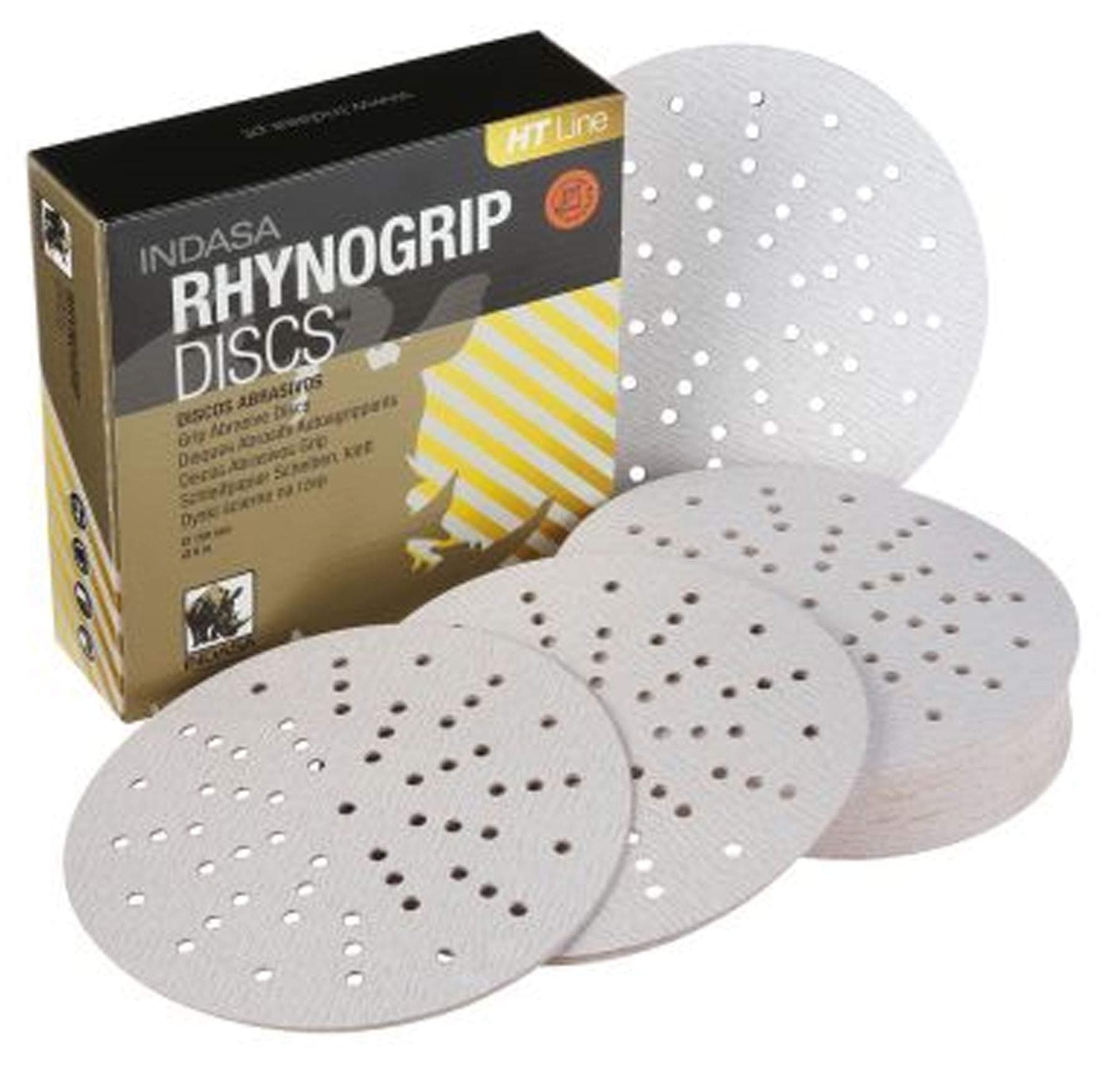 Indasa Rhynogrip HT Ultravent Line 150mm 6" Sanding Discs P120 Box of 50