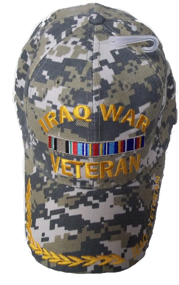 Iraq War Veteran Camo Style Embroidered Baseball Cap Ball Hat Iraqi Freedom